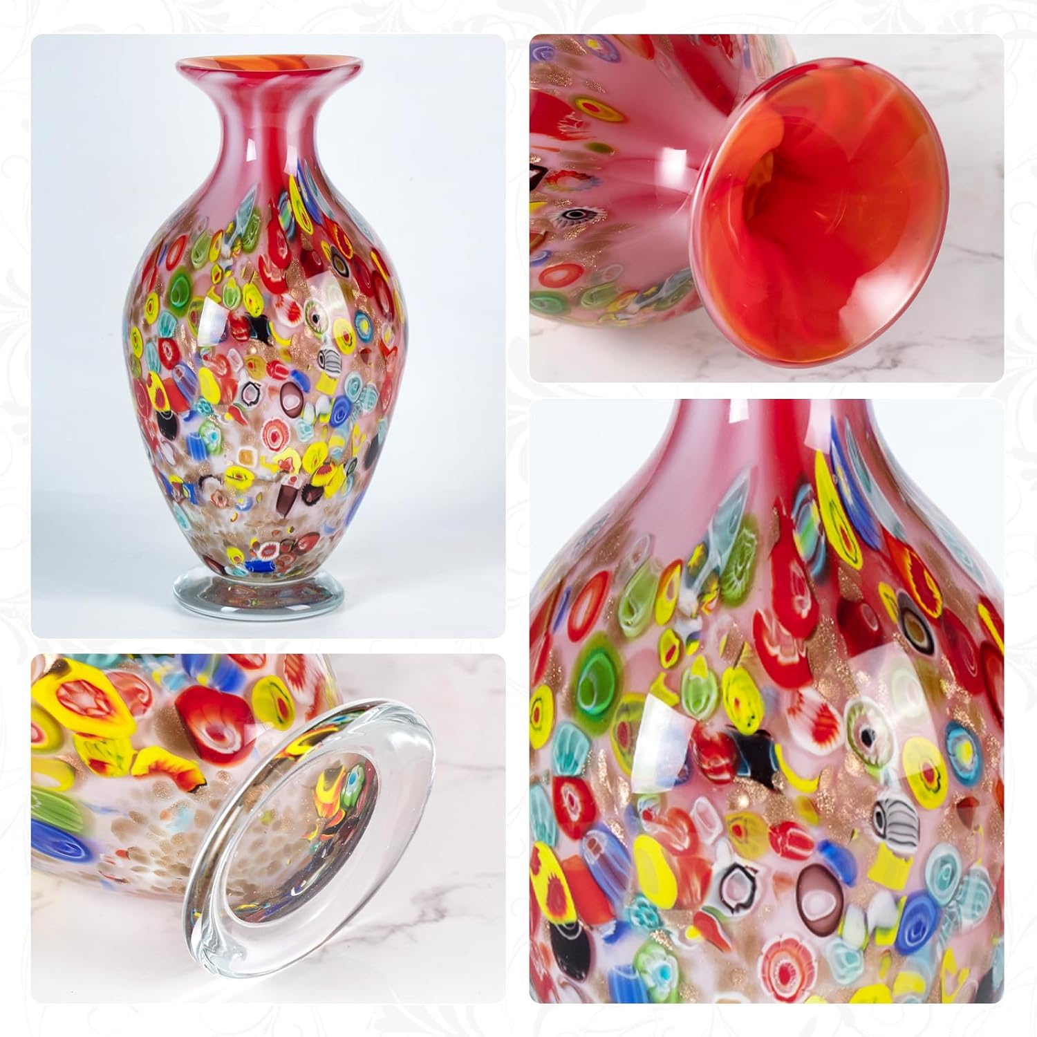 KAMMAK colorful glass vase - detail image 3