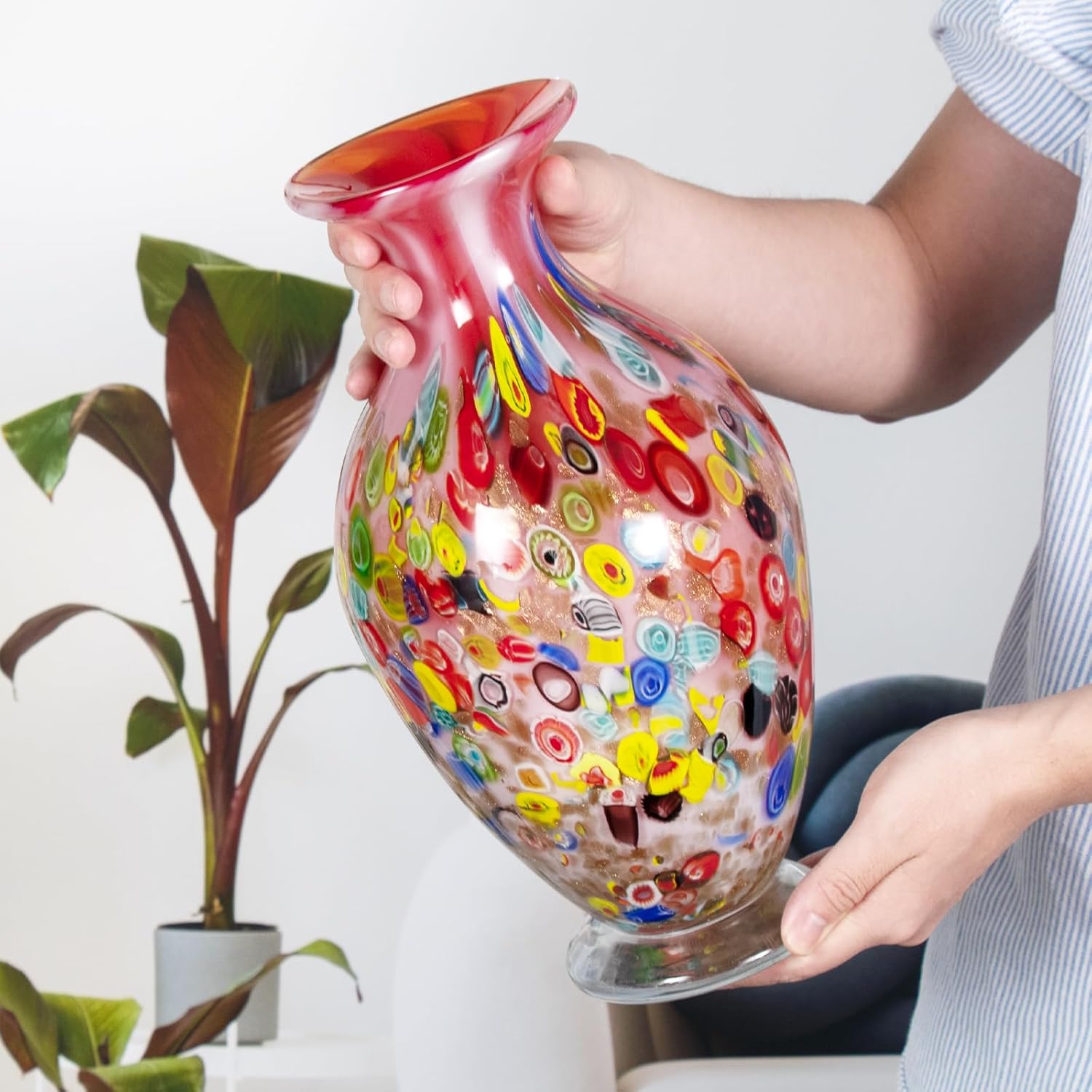 KAMMAK colorful glass vase - detail image 4