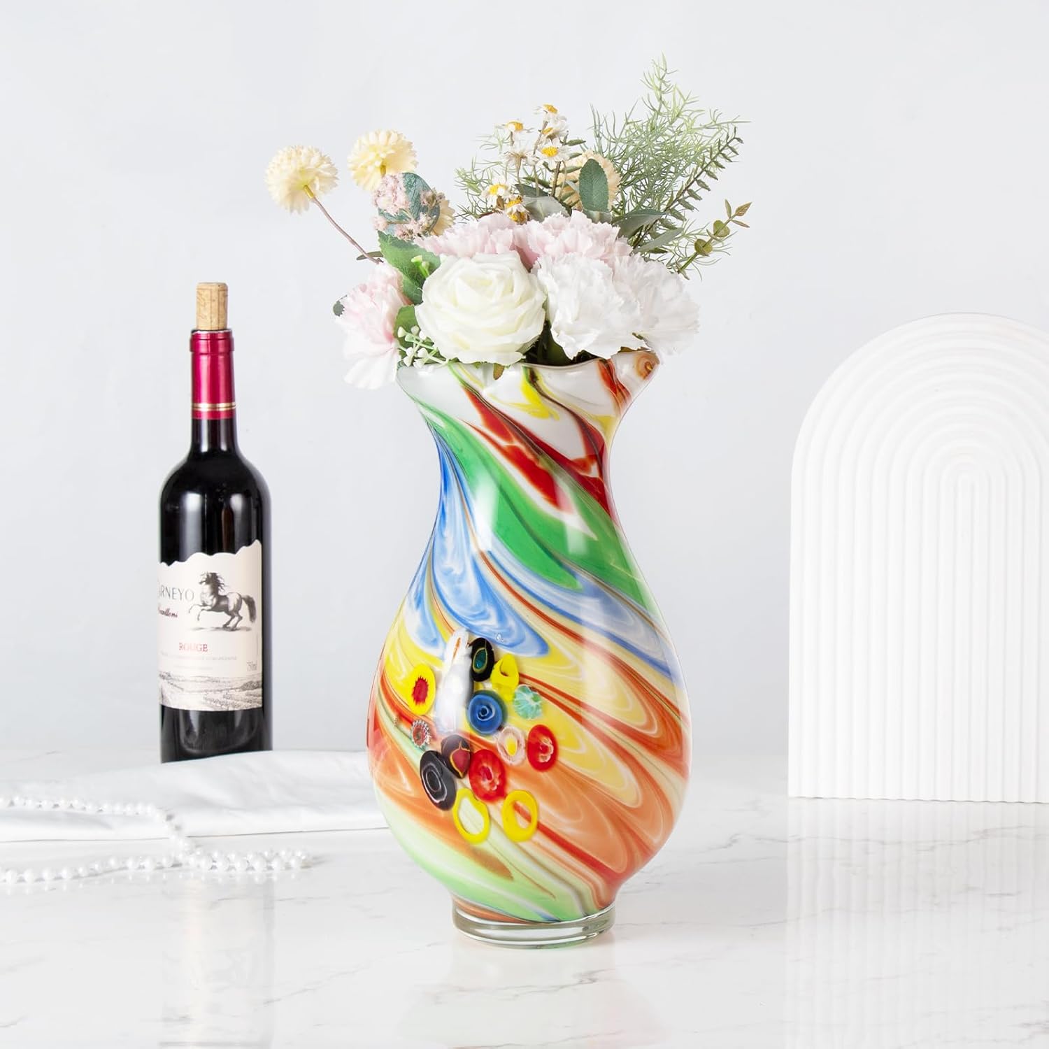 KAMMAK colorful glass vase - detail image 2