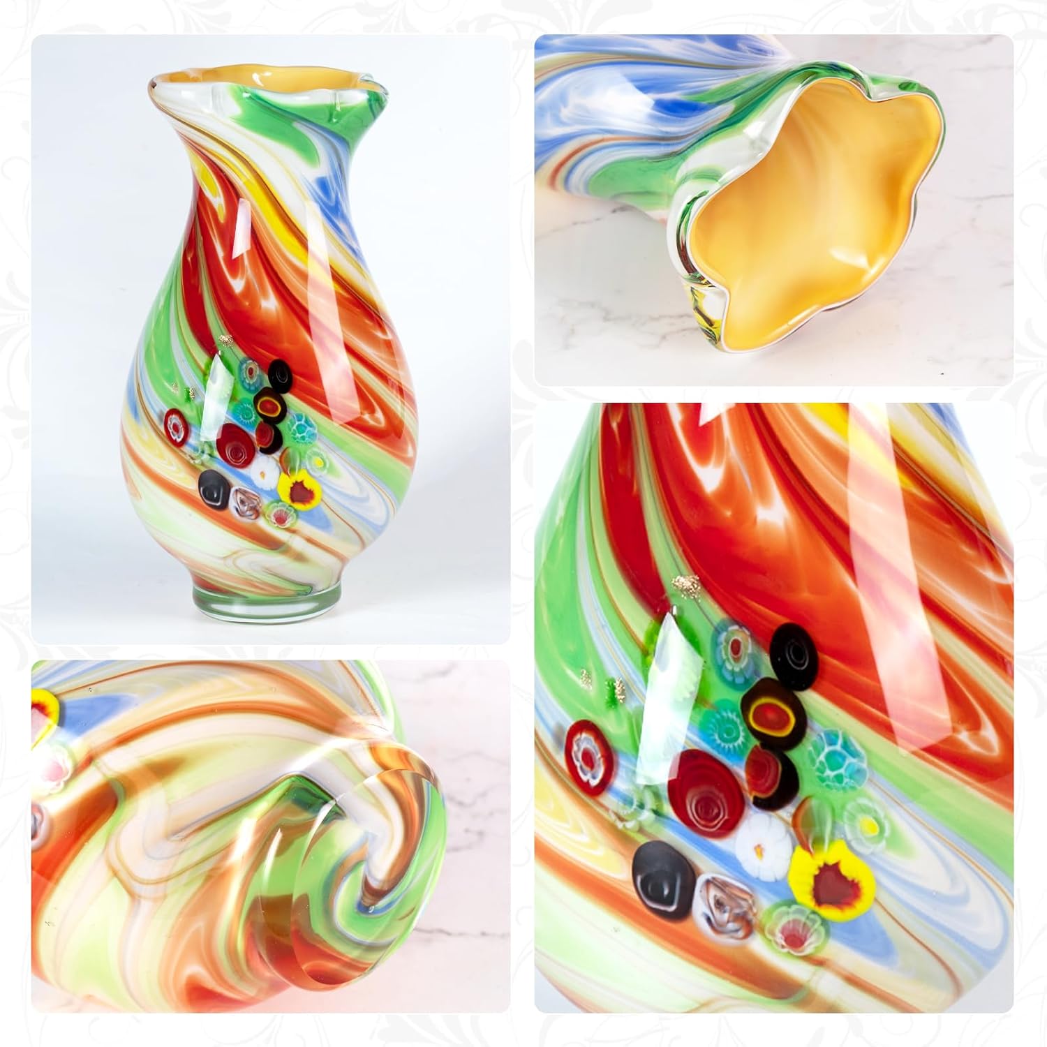 KAMMAK colorful glass vase - detail image 3