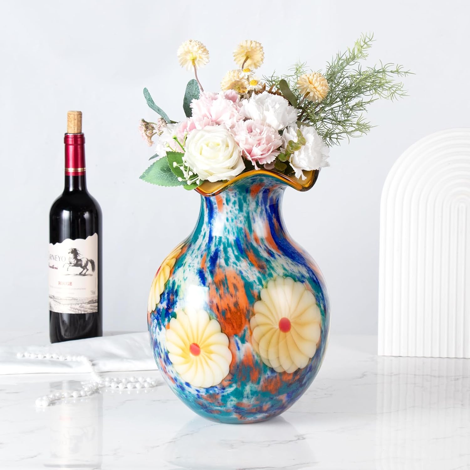 KAMMAK colorful glass vase - detail image 2