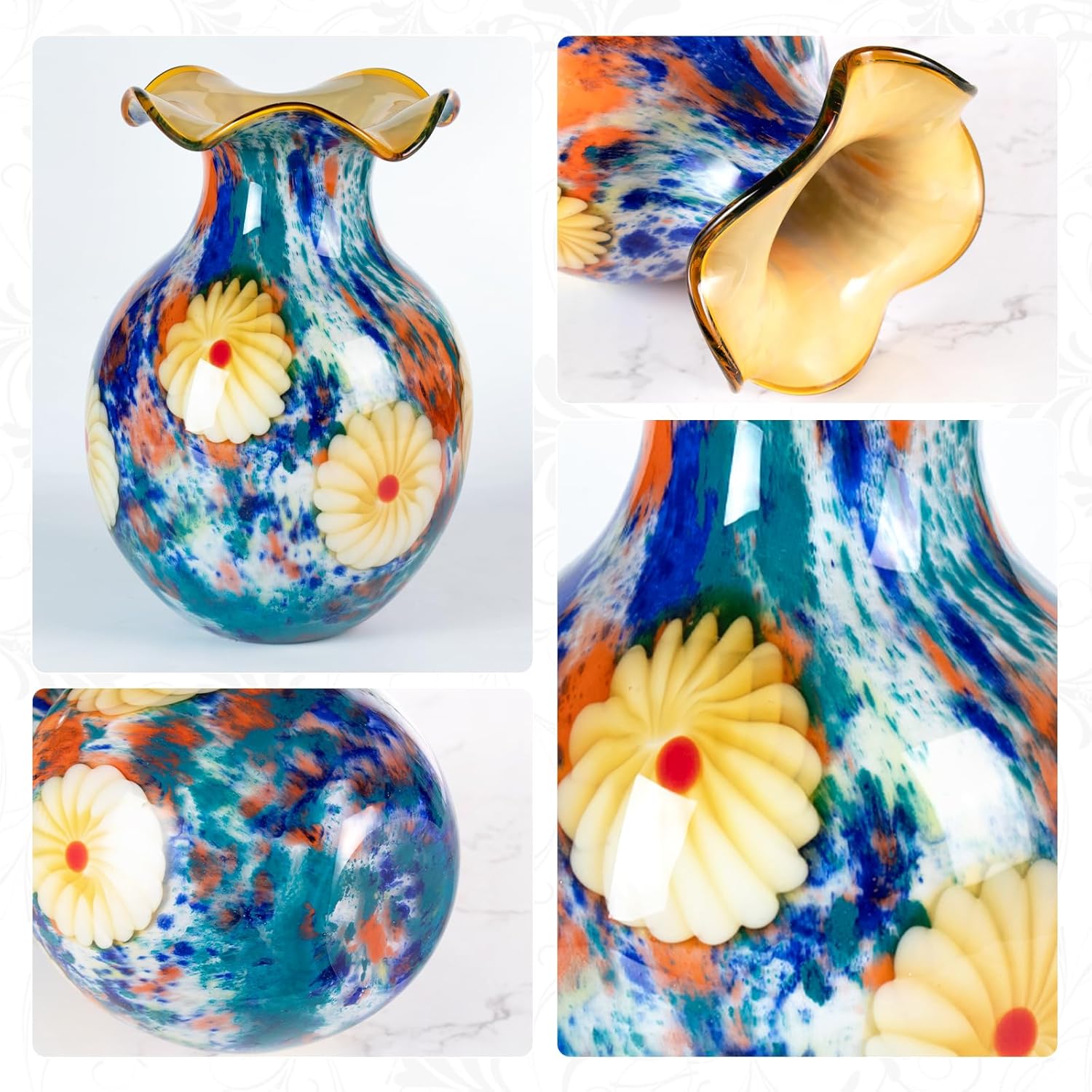 KAMMAK colorful glass vase - detail image 3