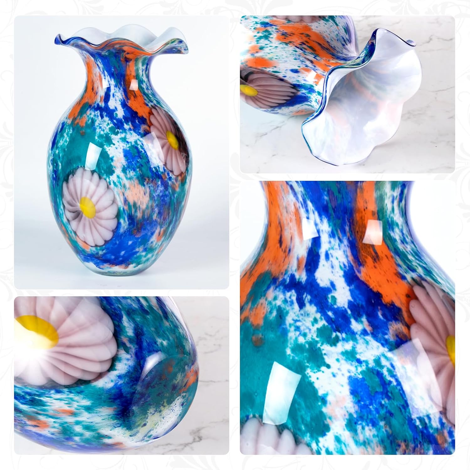 KAMMAK colorful glass vase - detail image 3