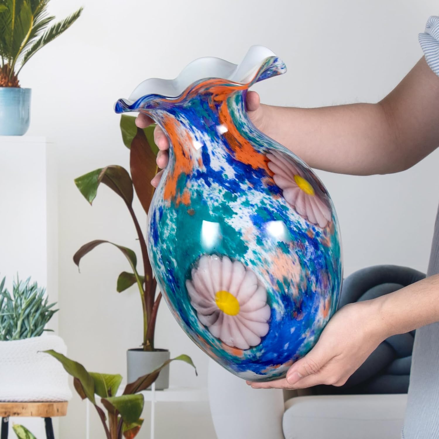 KAMMAK colorful glass vase - detail image 4