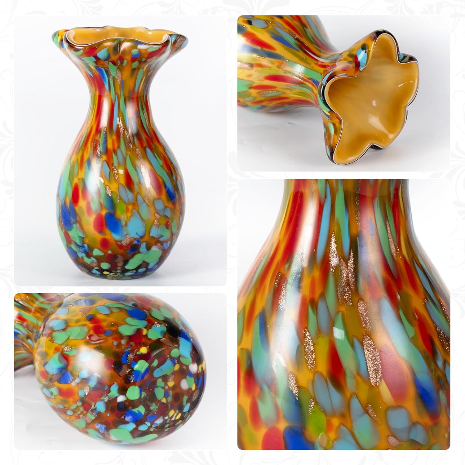 KAMMAK colored glass vase - detail image 3