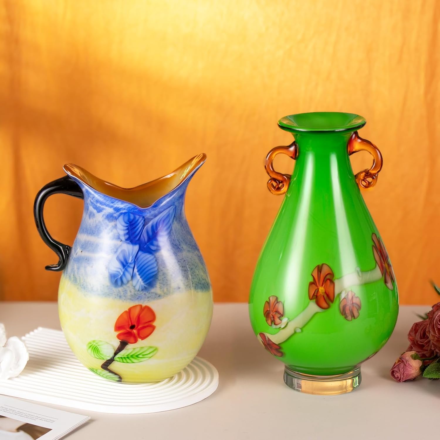 KAMMAK colorful glass vase - detail image 1