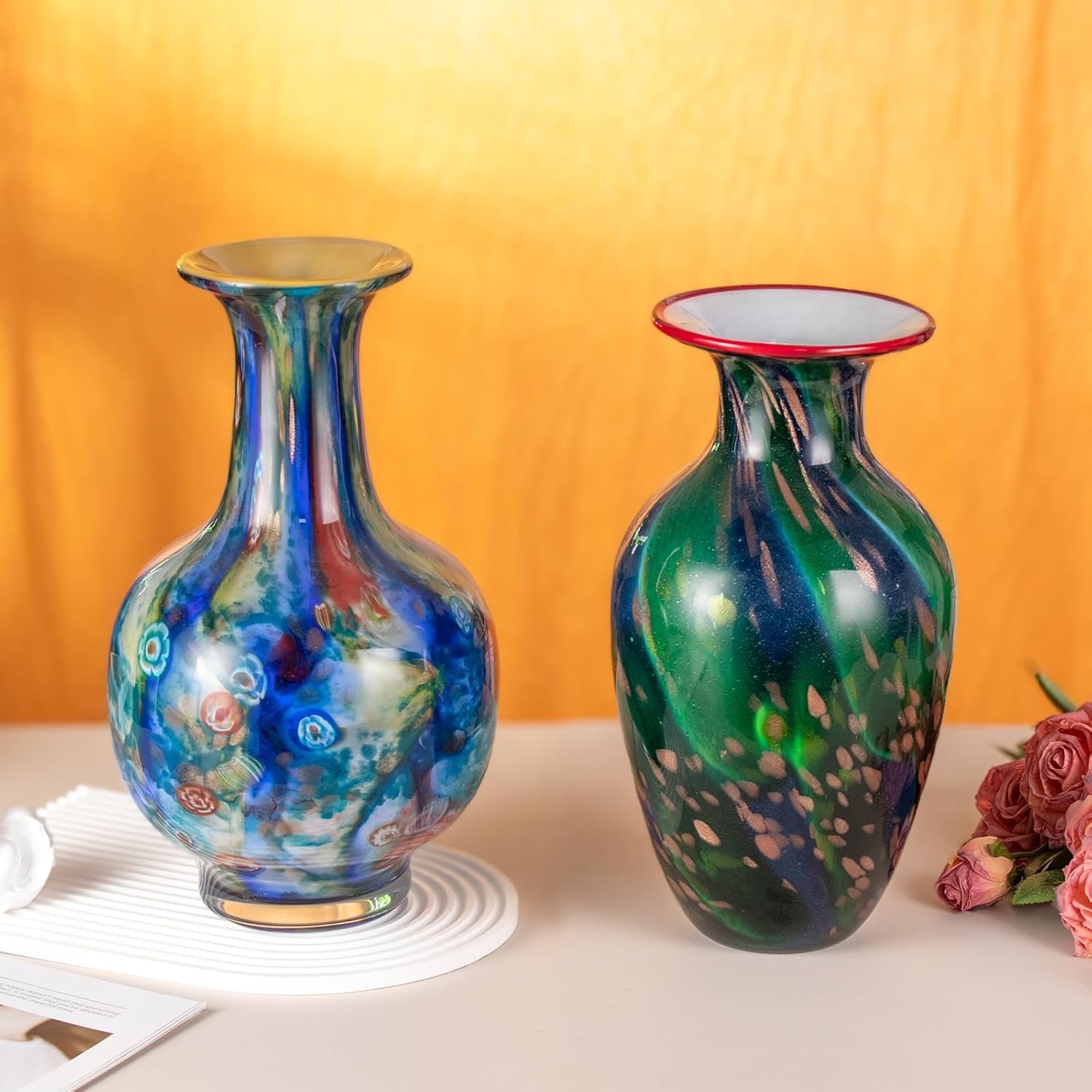 KAMMAK colorful glass vase - detail image 1