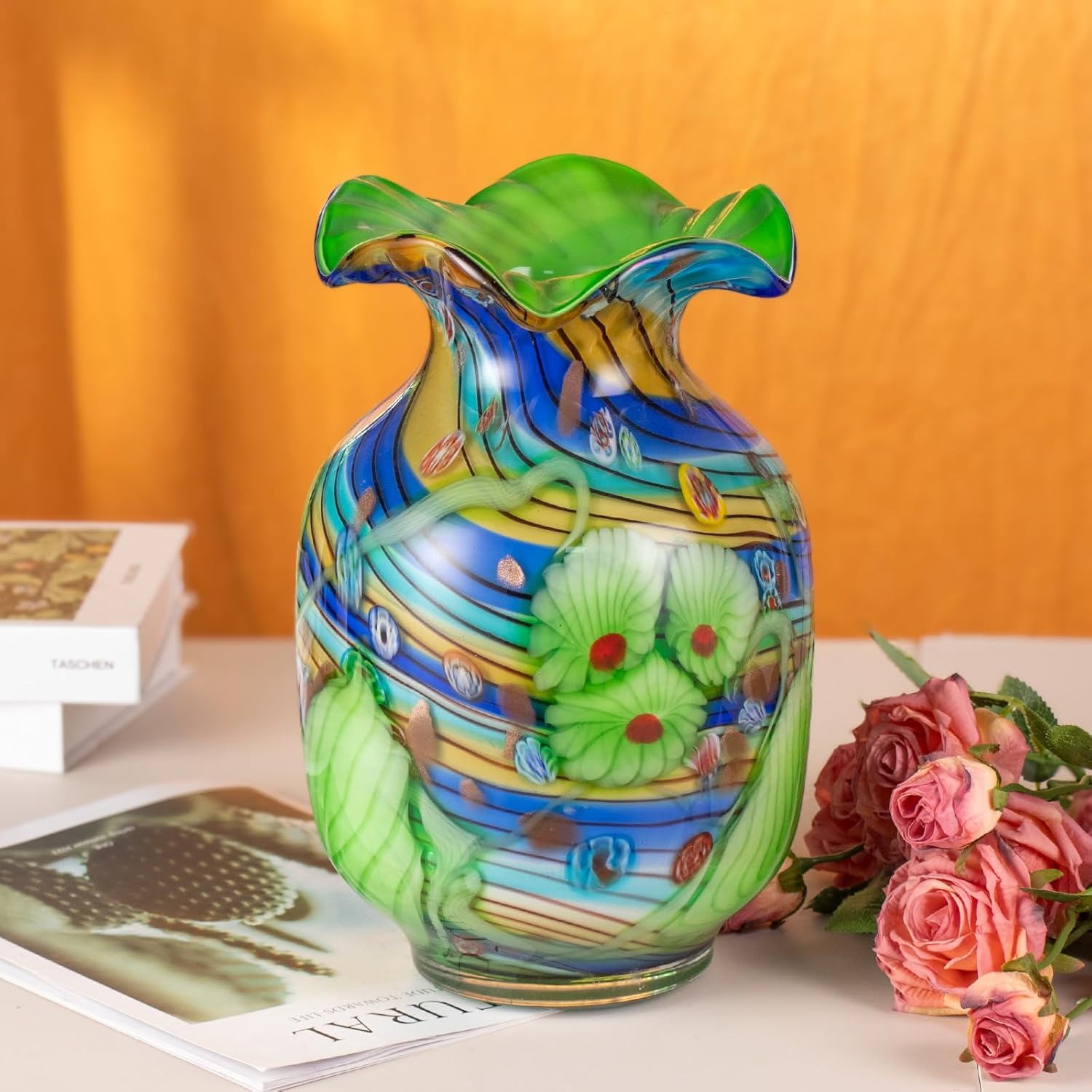 KAMMAK colorful glass vase - detail image 1