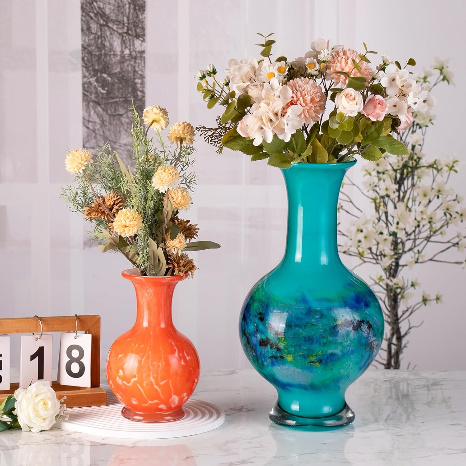 KAMMAK colorful glass vase - detail image 1