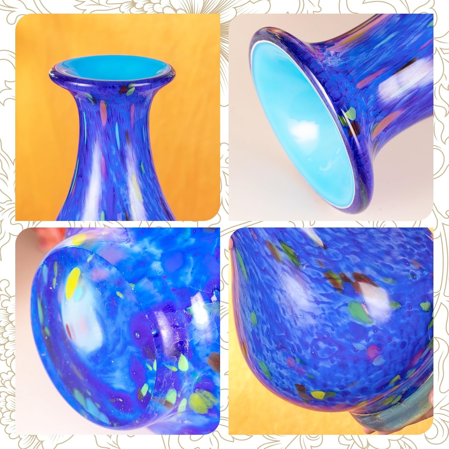 KAMMAK colorful glass vase - detail image 2