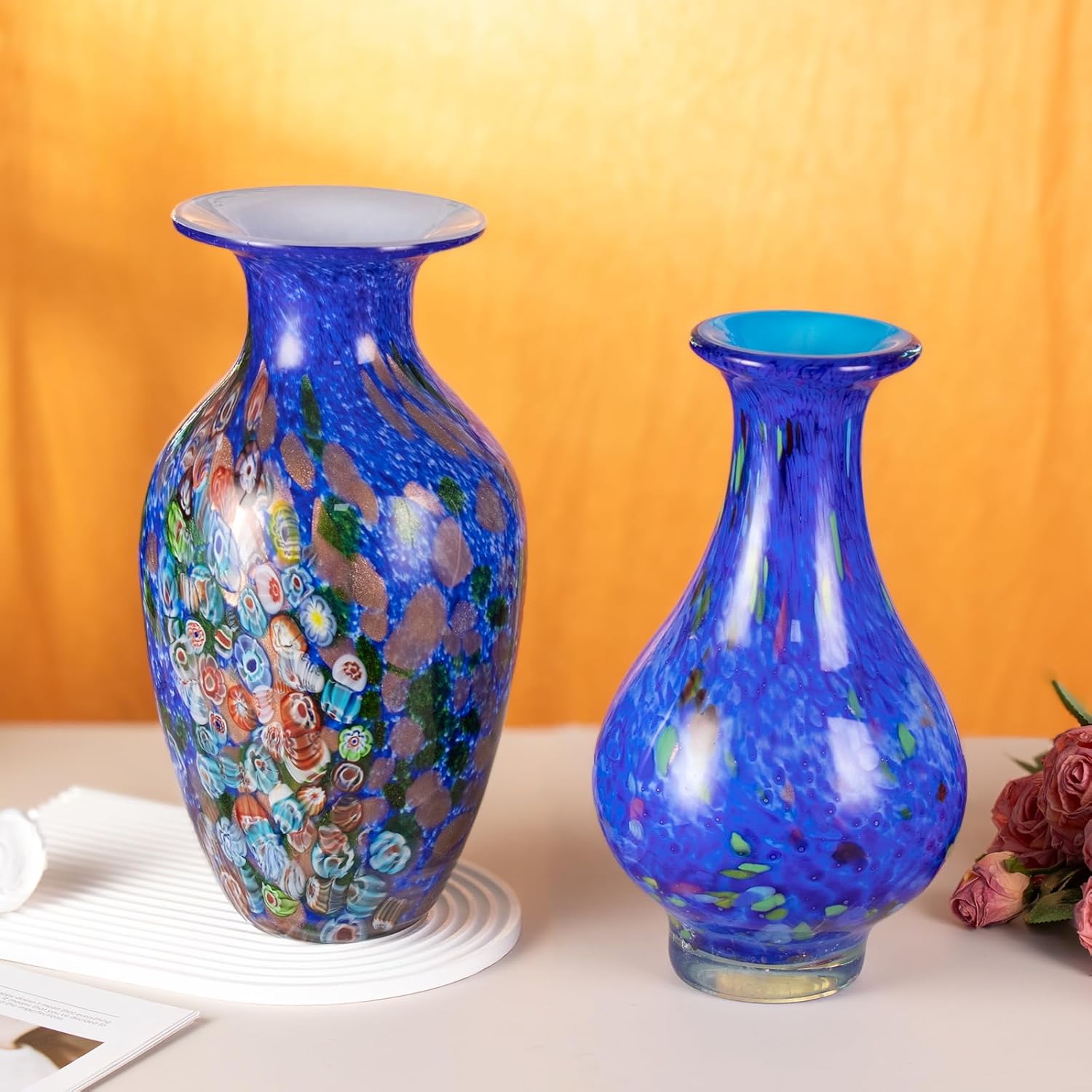 KAMMAK colorful glass vase - detail image 1
