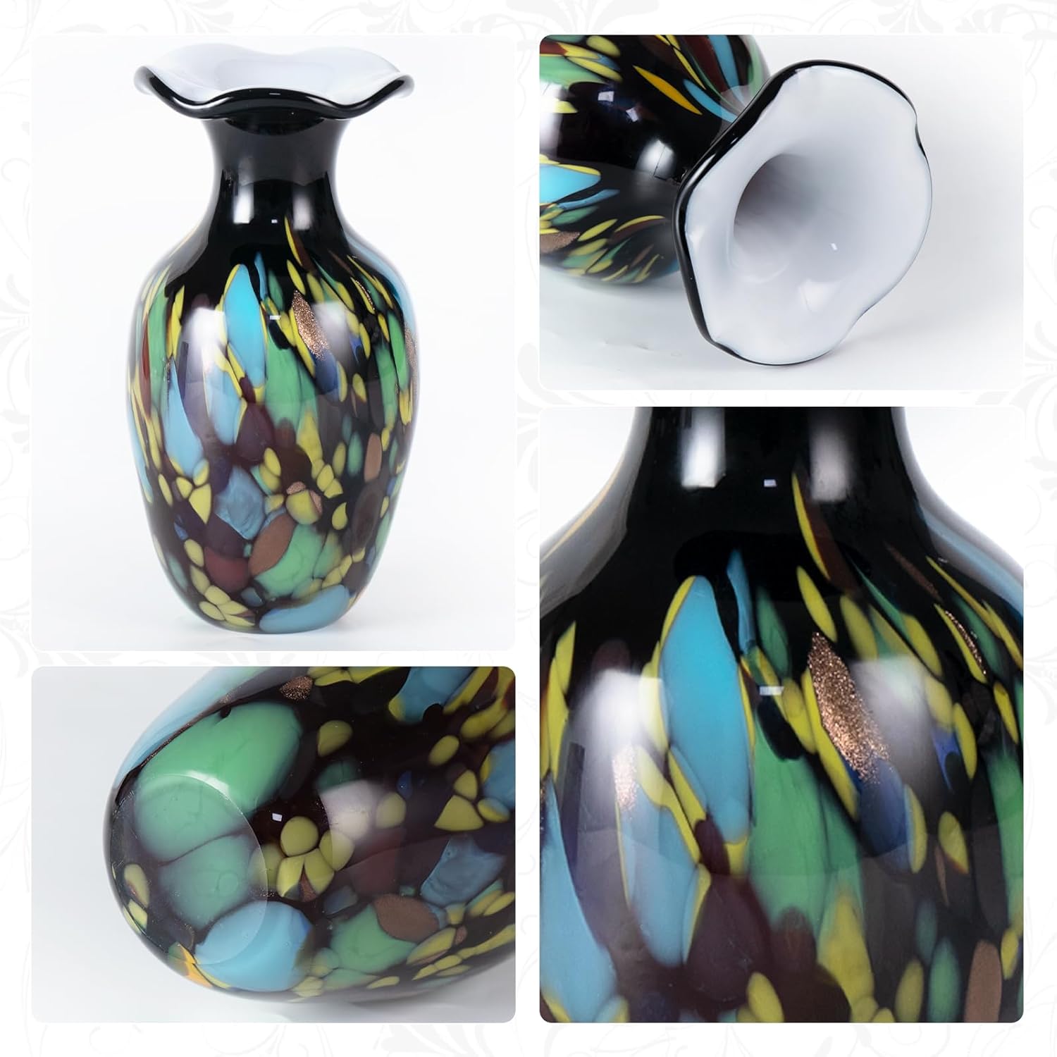 KAMMAK colored glass vase - detail image 3