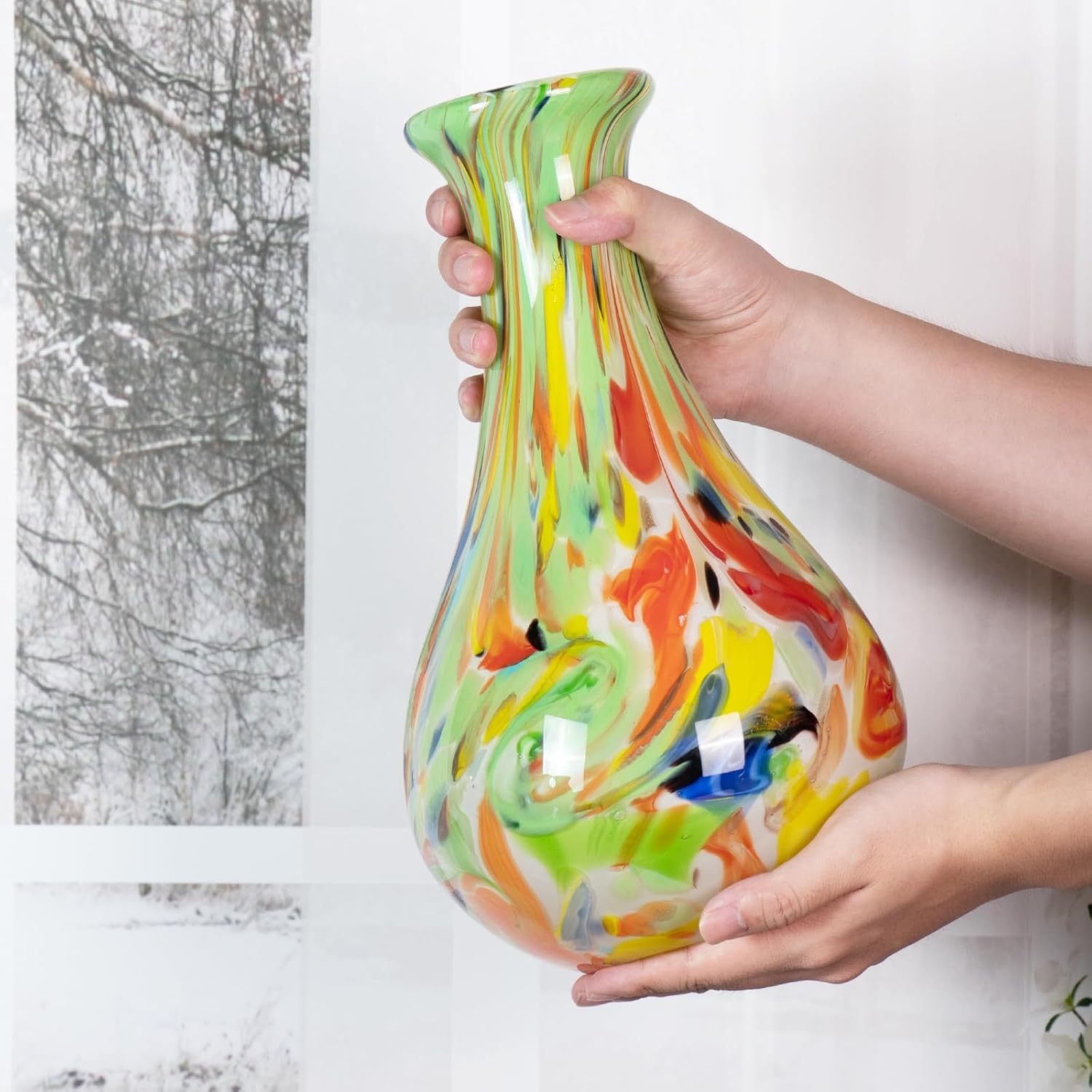KAMMAK colorful decorative glass vase - home decor image 4