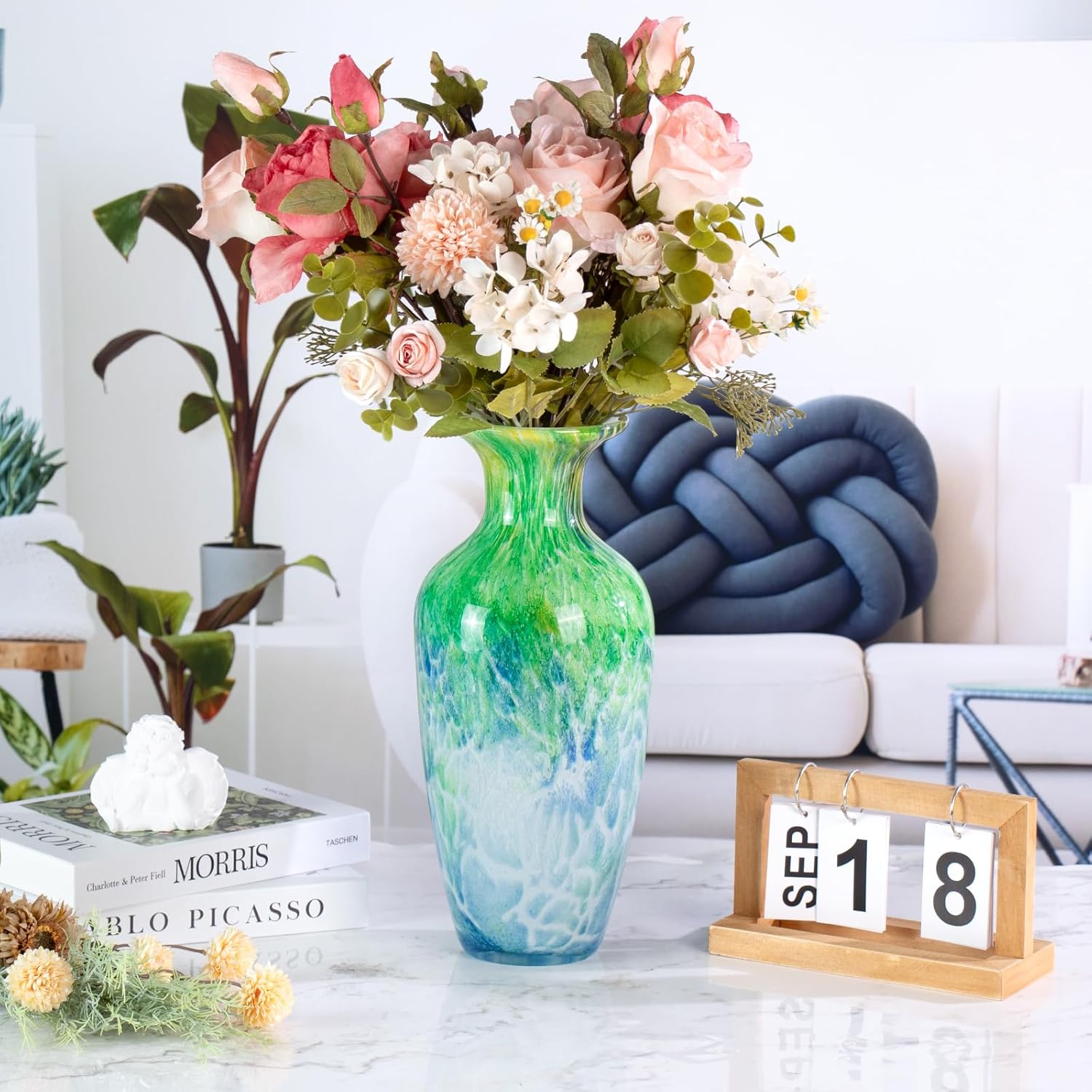 KAMMAK colorful glass flower vase - decorative display image 2