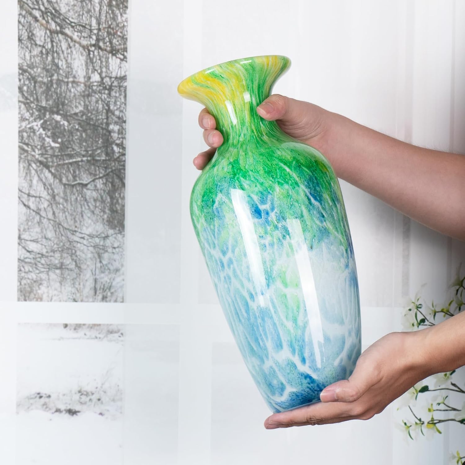 KAMMAK colorful decorative glass vase - home decor image 4