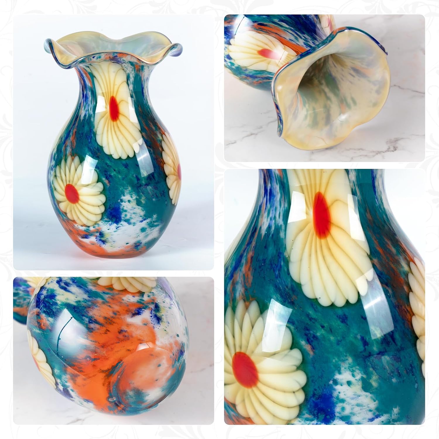 KAMMAK decorative glass vase detail image 3