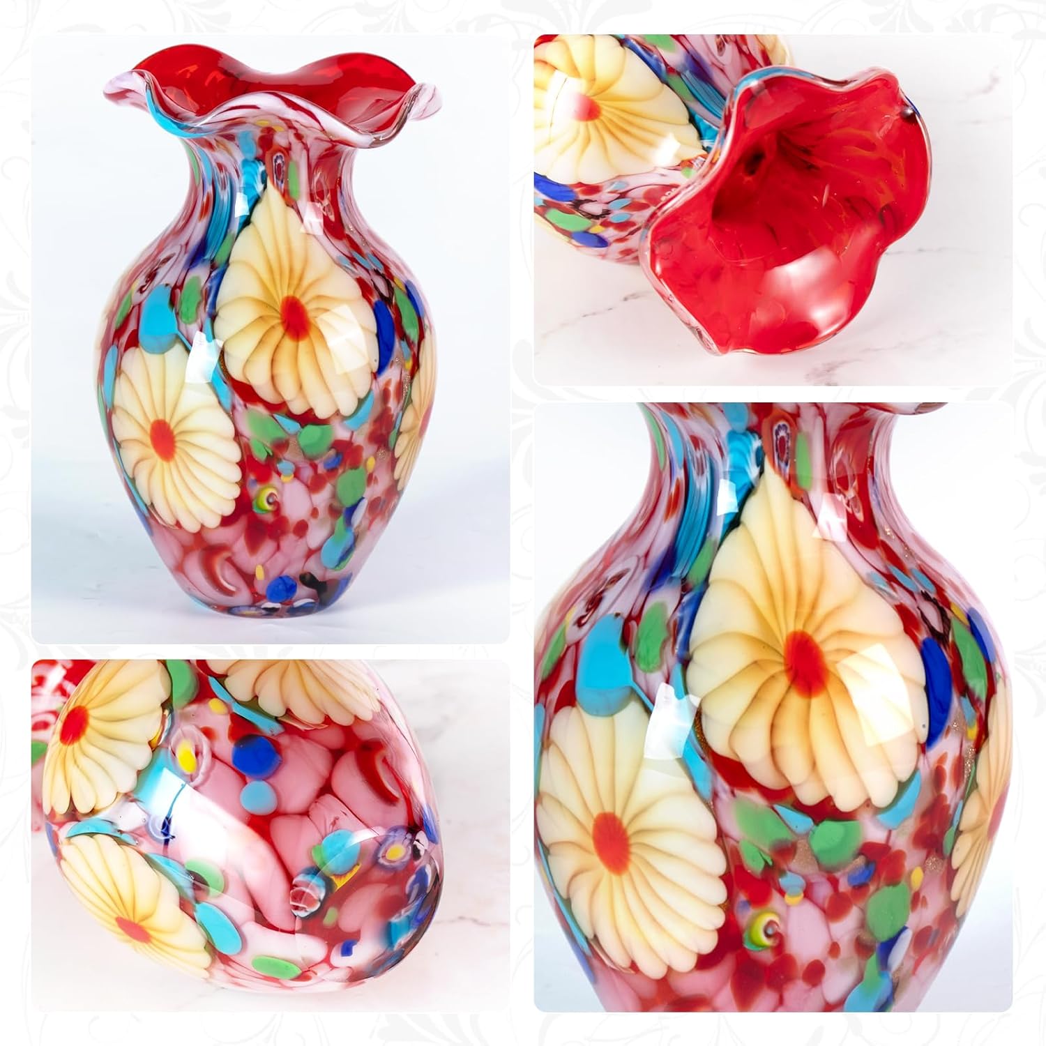 KAMMAK decorative glass vase detail image 4