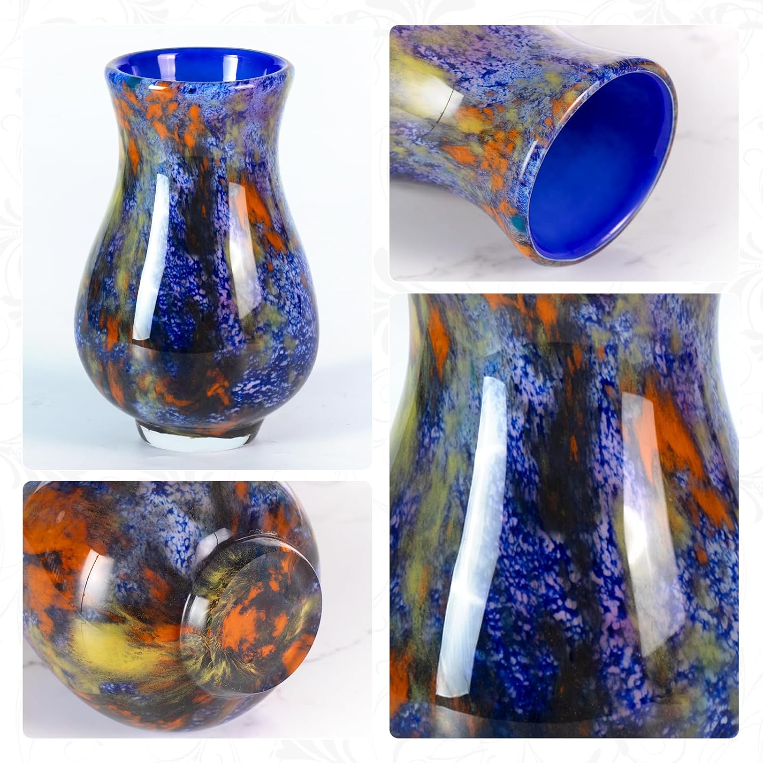 KAMMAK decorative glass vase detail image 3