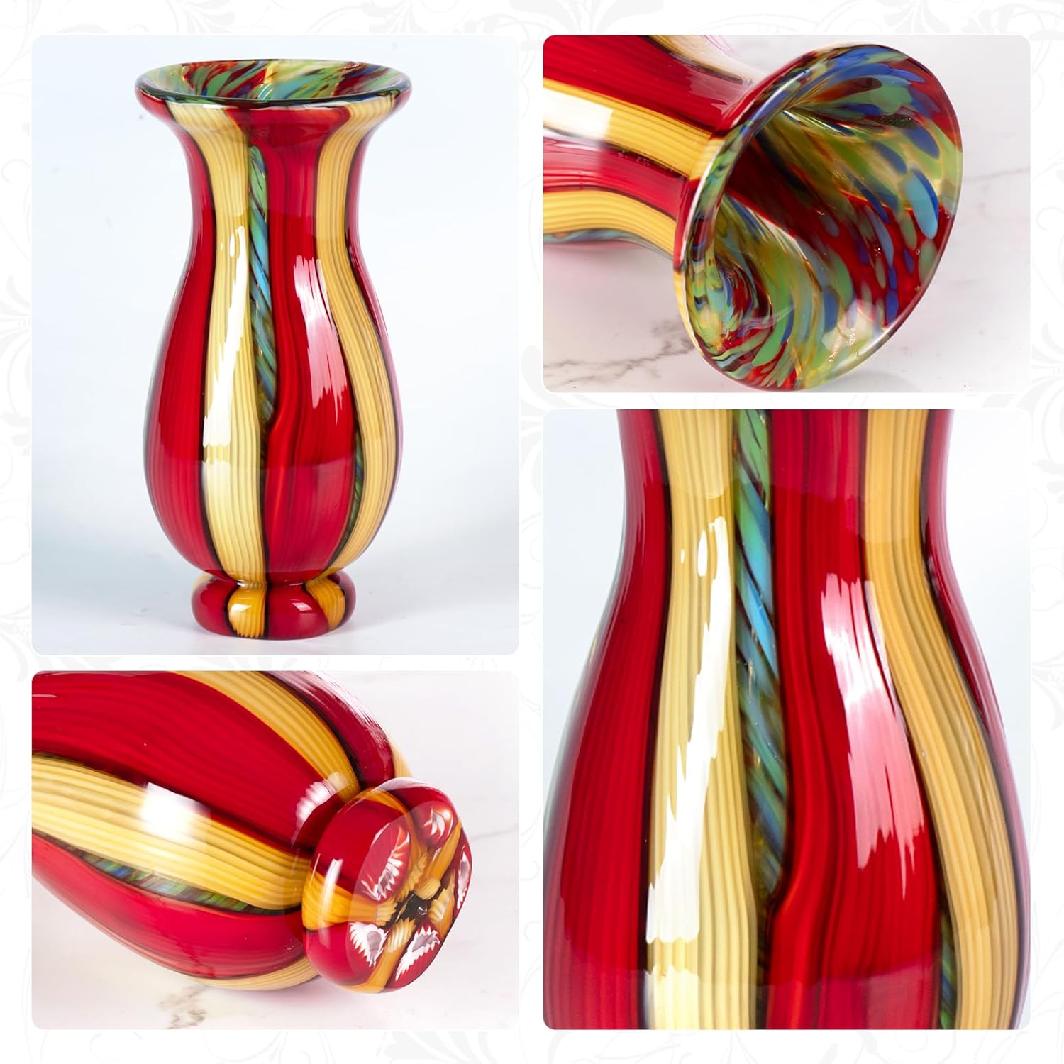KAMMAK colorful glass vase detail image 3