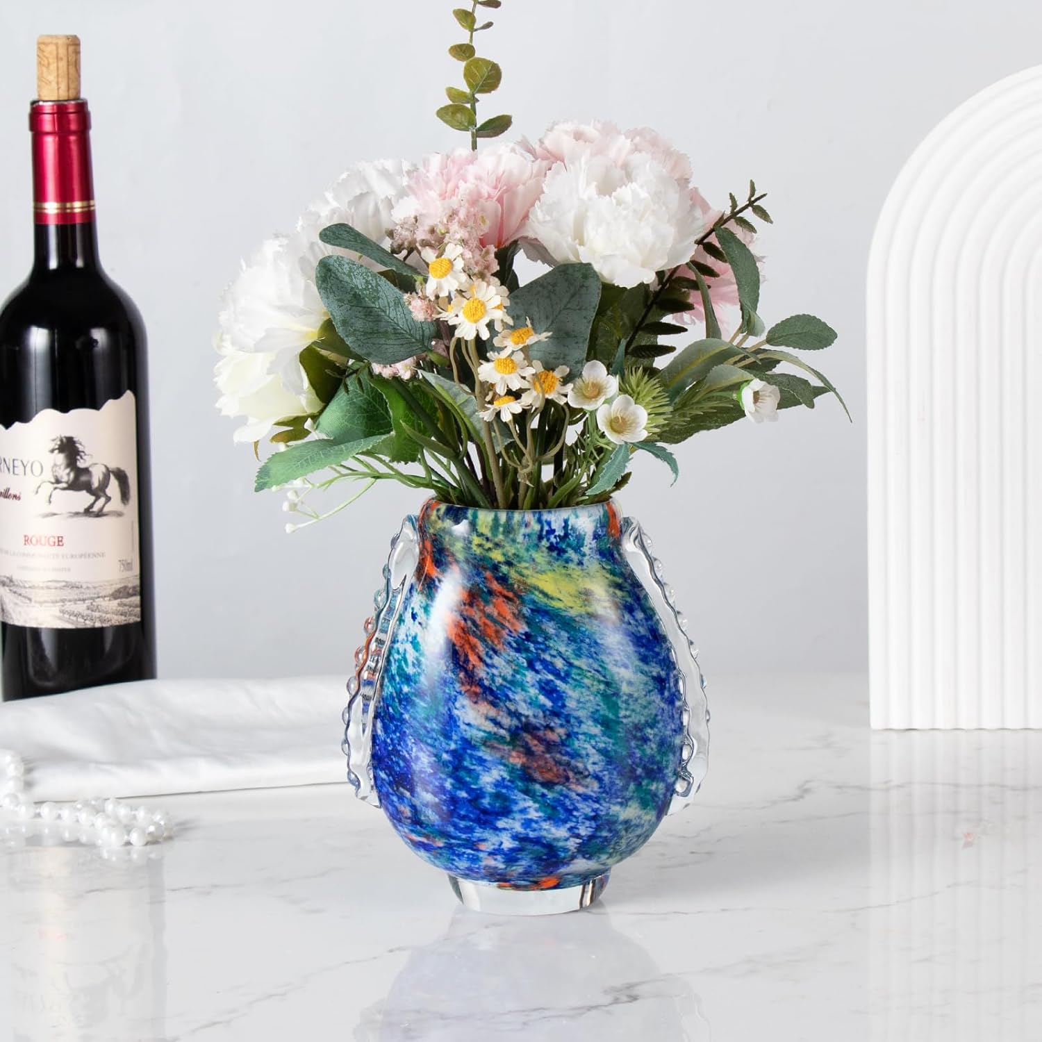 KAMMAK colorful glass vase detail image 2