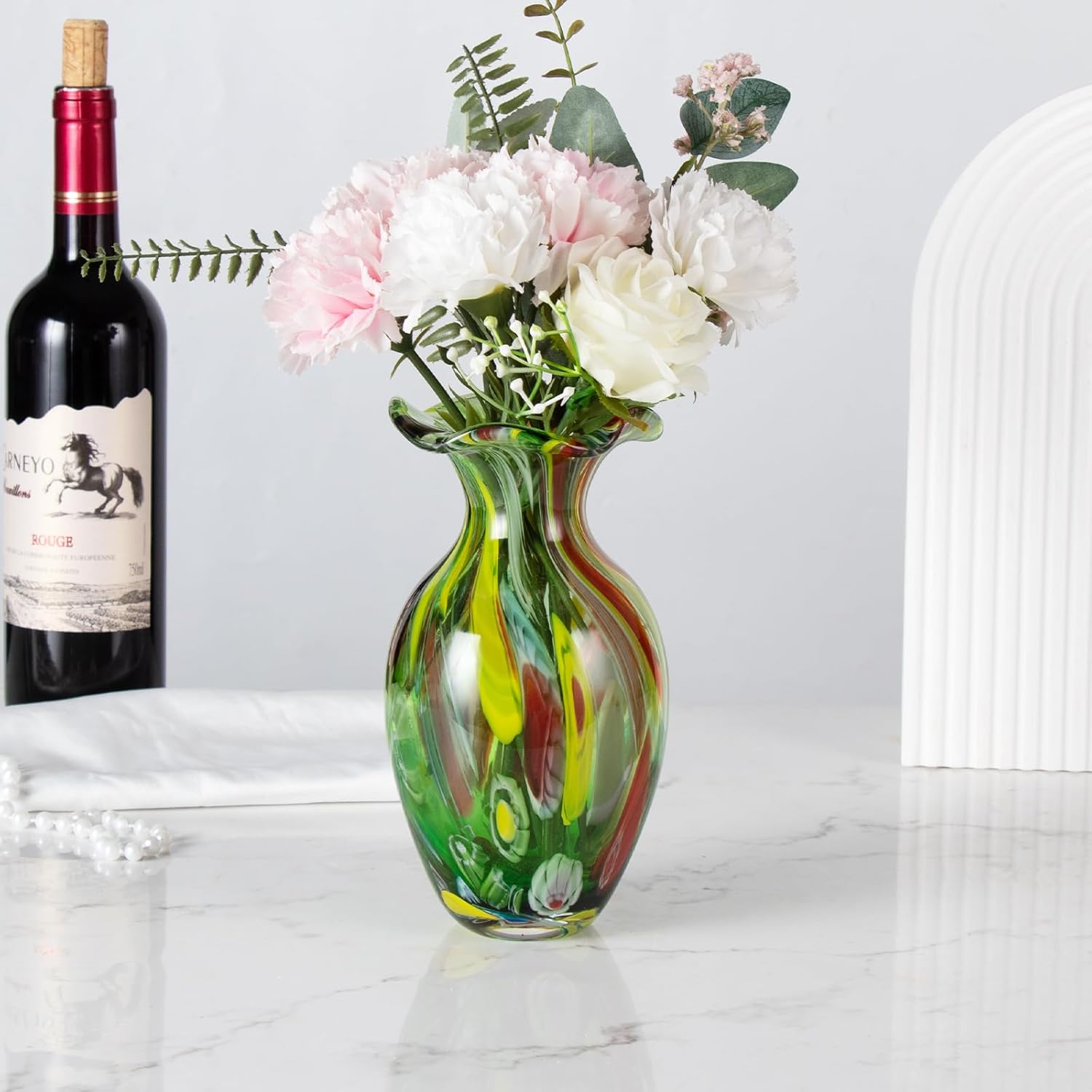 KAMMAK colorful glass vase detail image 2