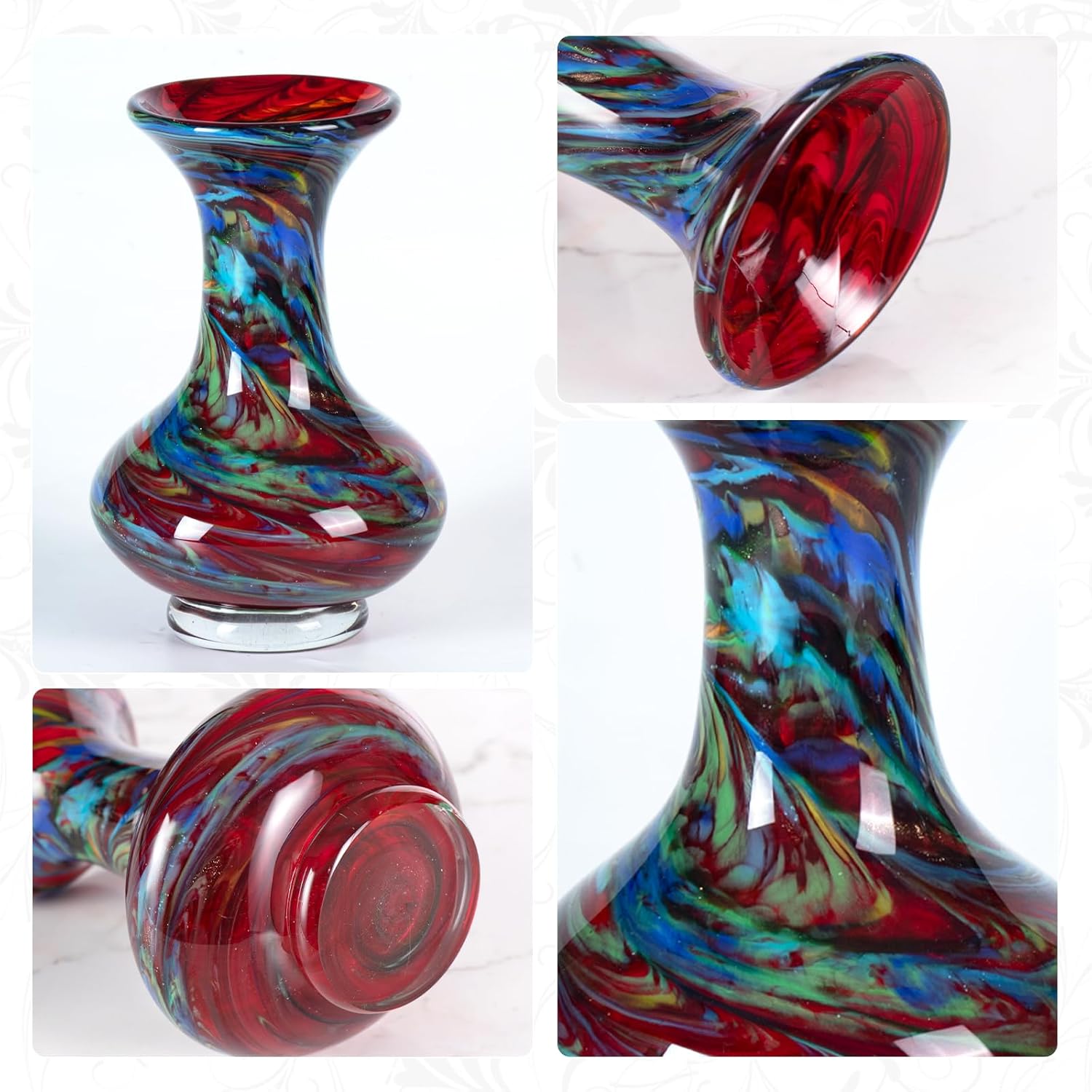 KAMMAK colorful glass vase detail image 3