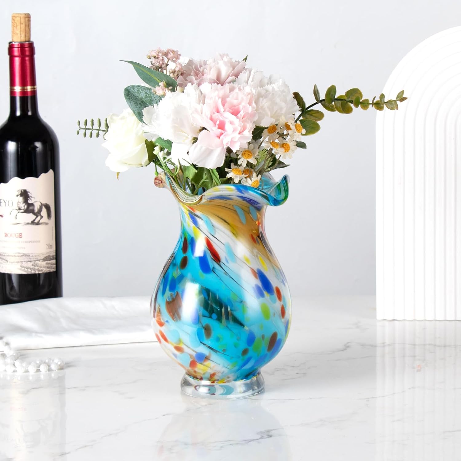 KAMMAK colorful glass vase detail image 2