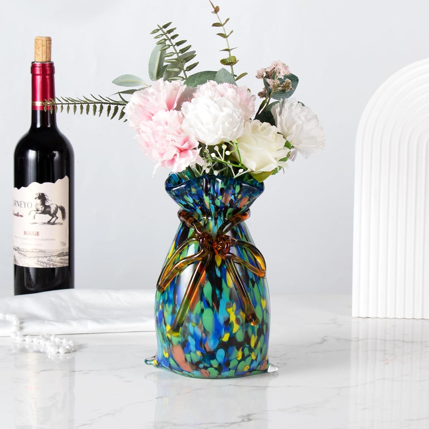 KAMMAK colorful glass vase detail image 2