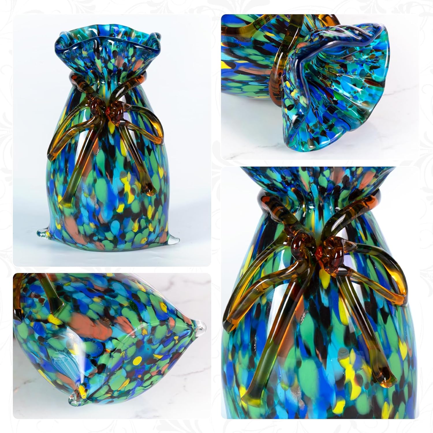 KAMMAK colorful glass vase detail image 3