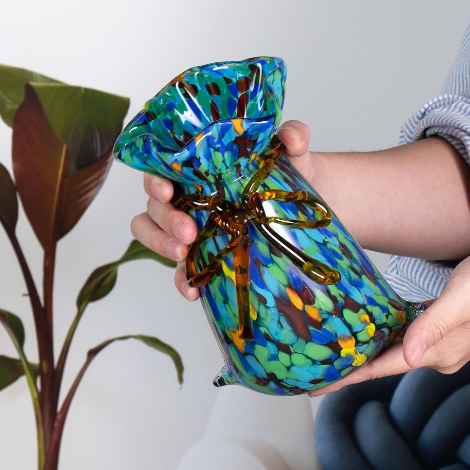 KAMMAK colorful glass vase detail image 4