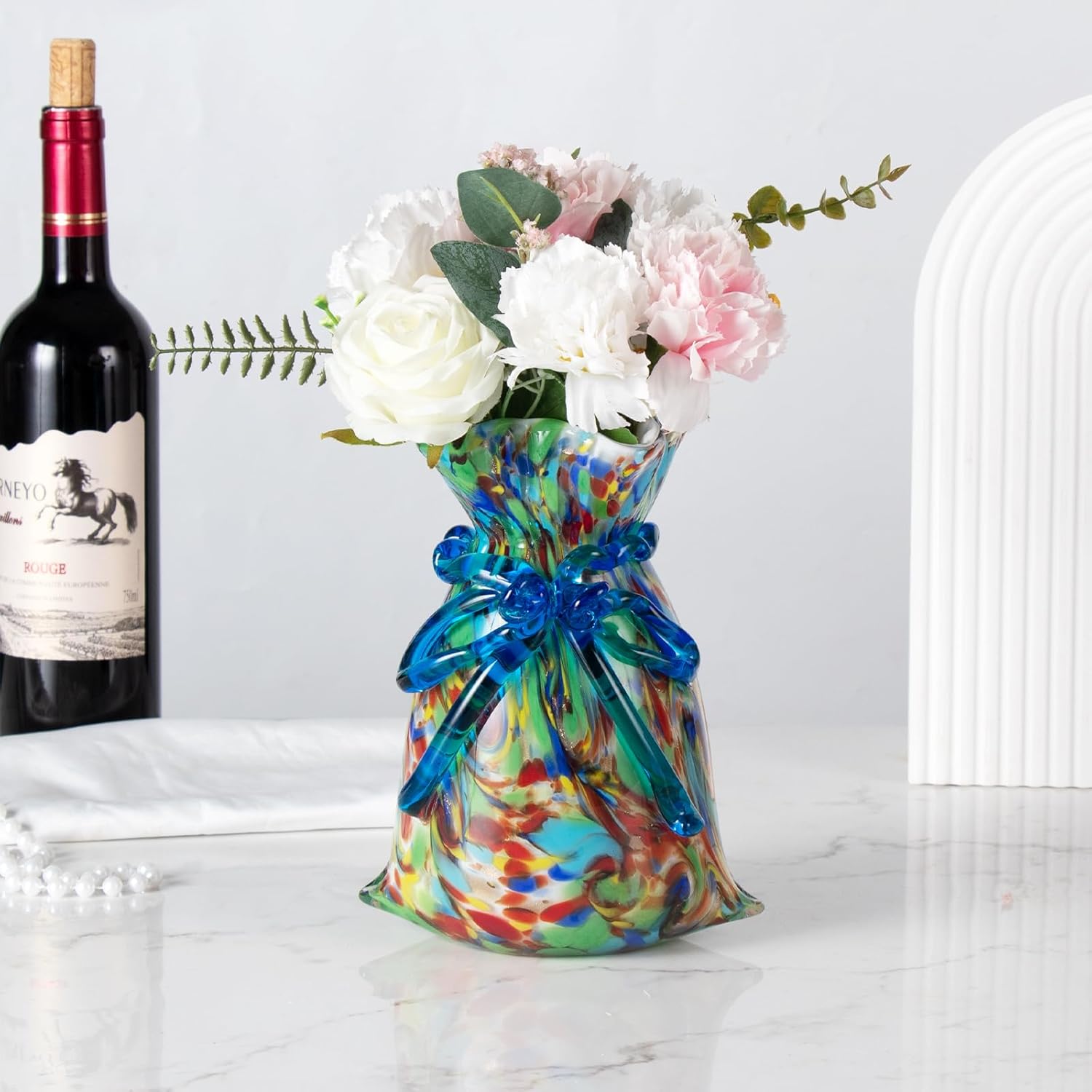 KAMMAK colorful glass vase detail image 2