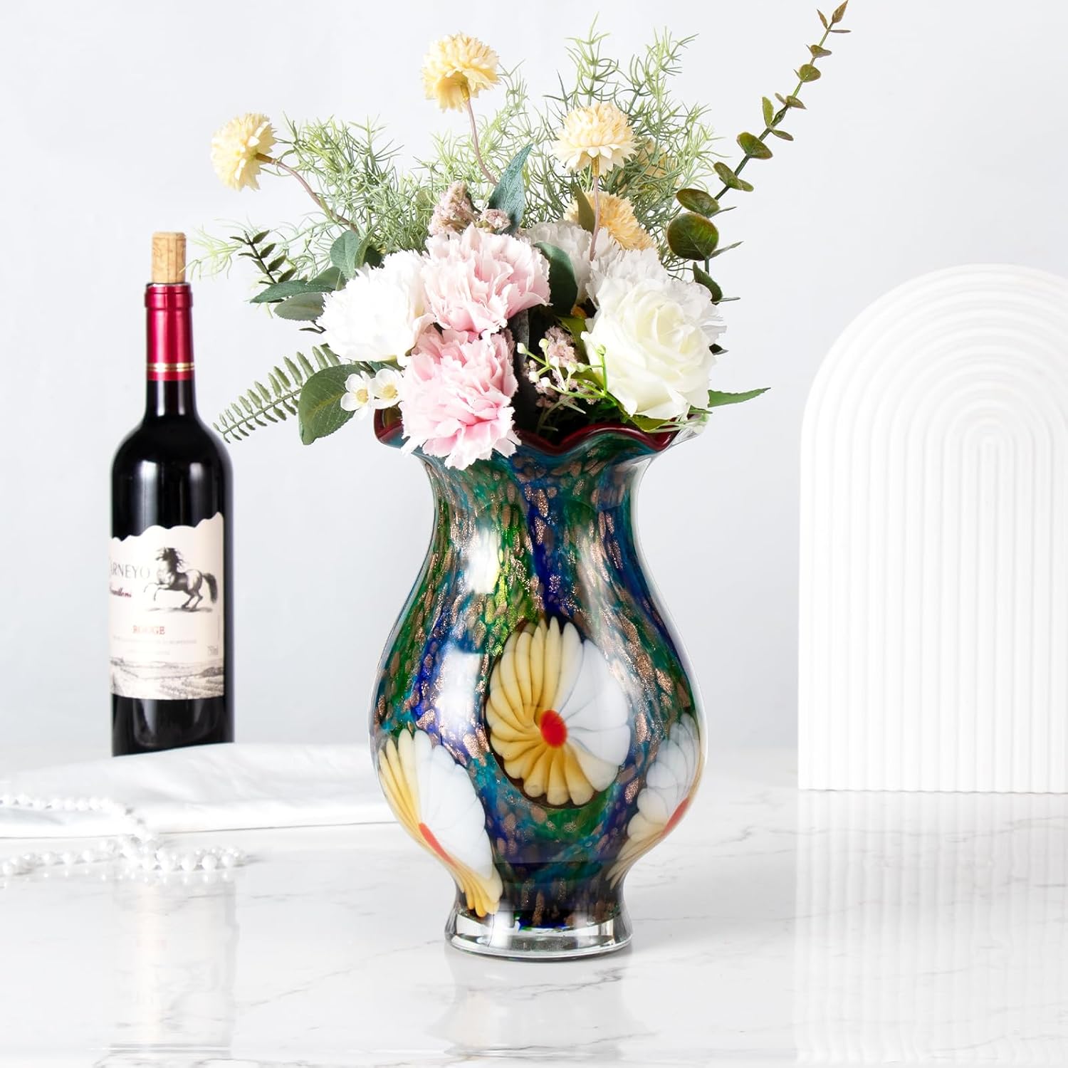 KAMMAK colorful glass vase detail image 2