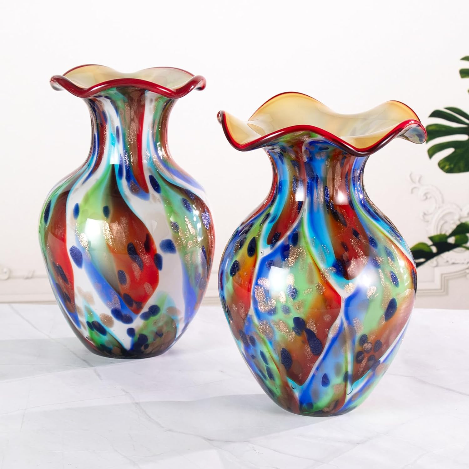 KAMMAK colorful glass vase detail image 1
