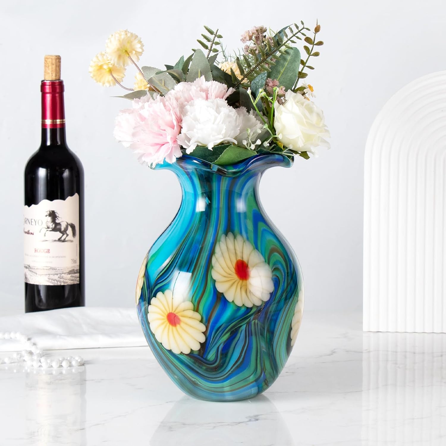 KAMMAK colorful glass vase detail image 2