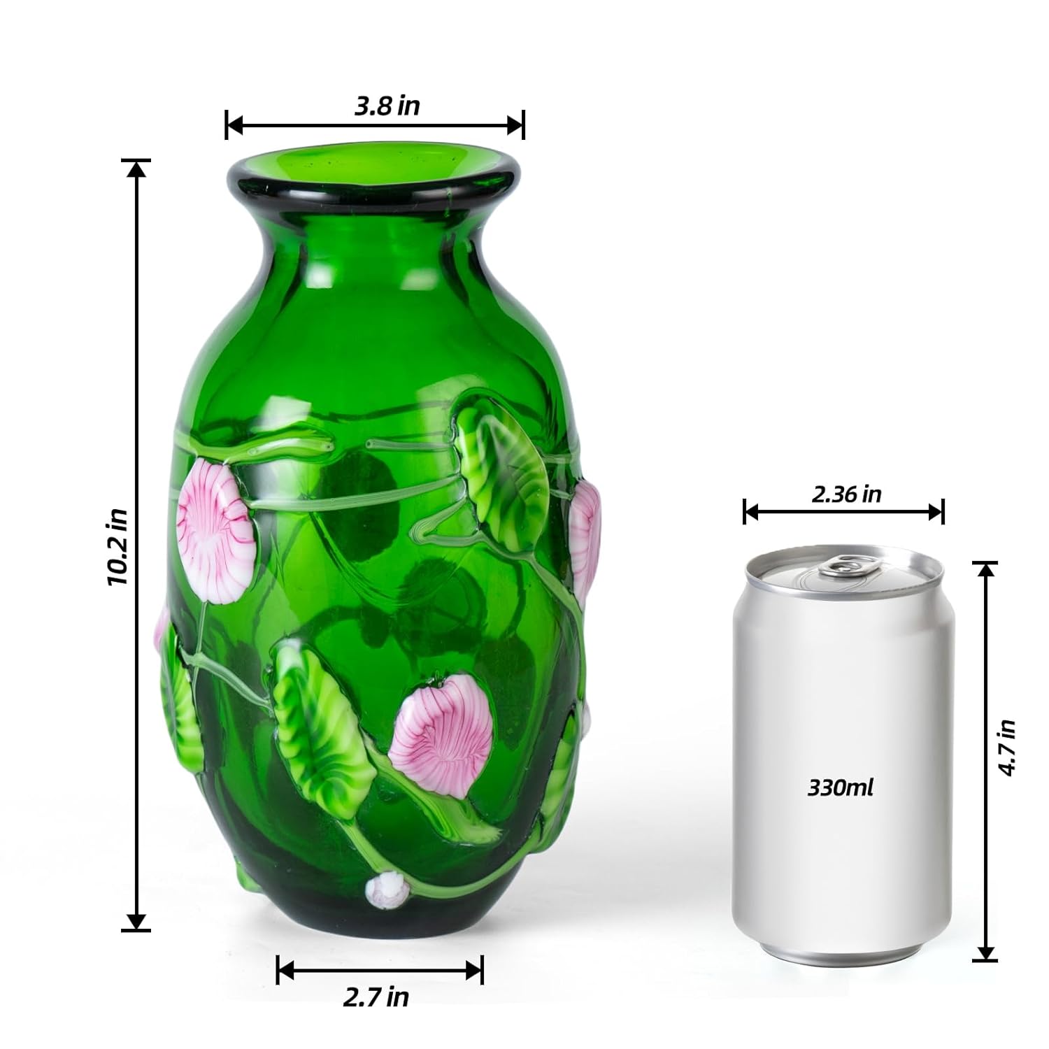 KAMMAK colored glass vase hand blown decorative modern art vase