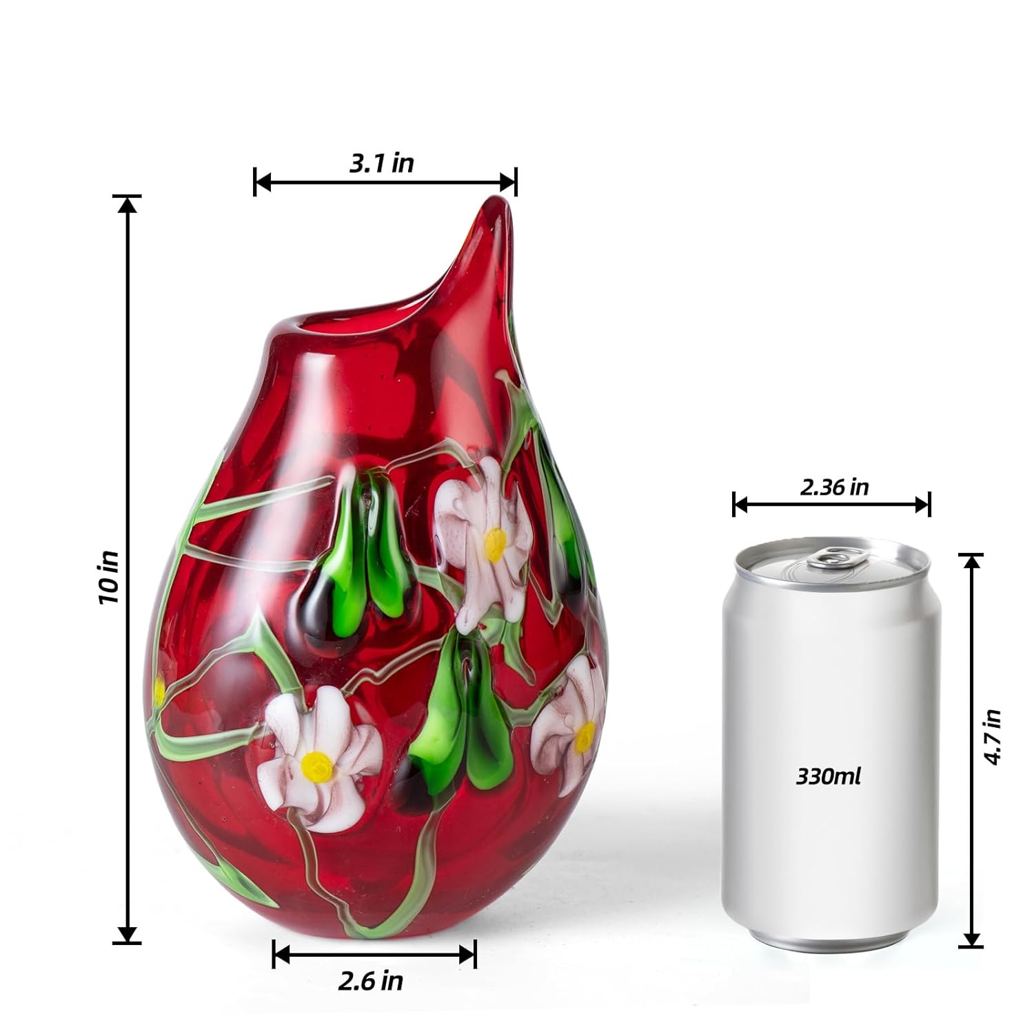 KAMMAK colored glass vase hand blown decorative modern art vase