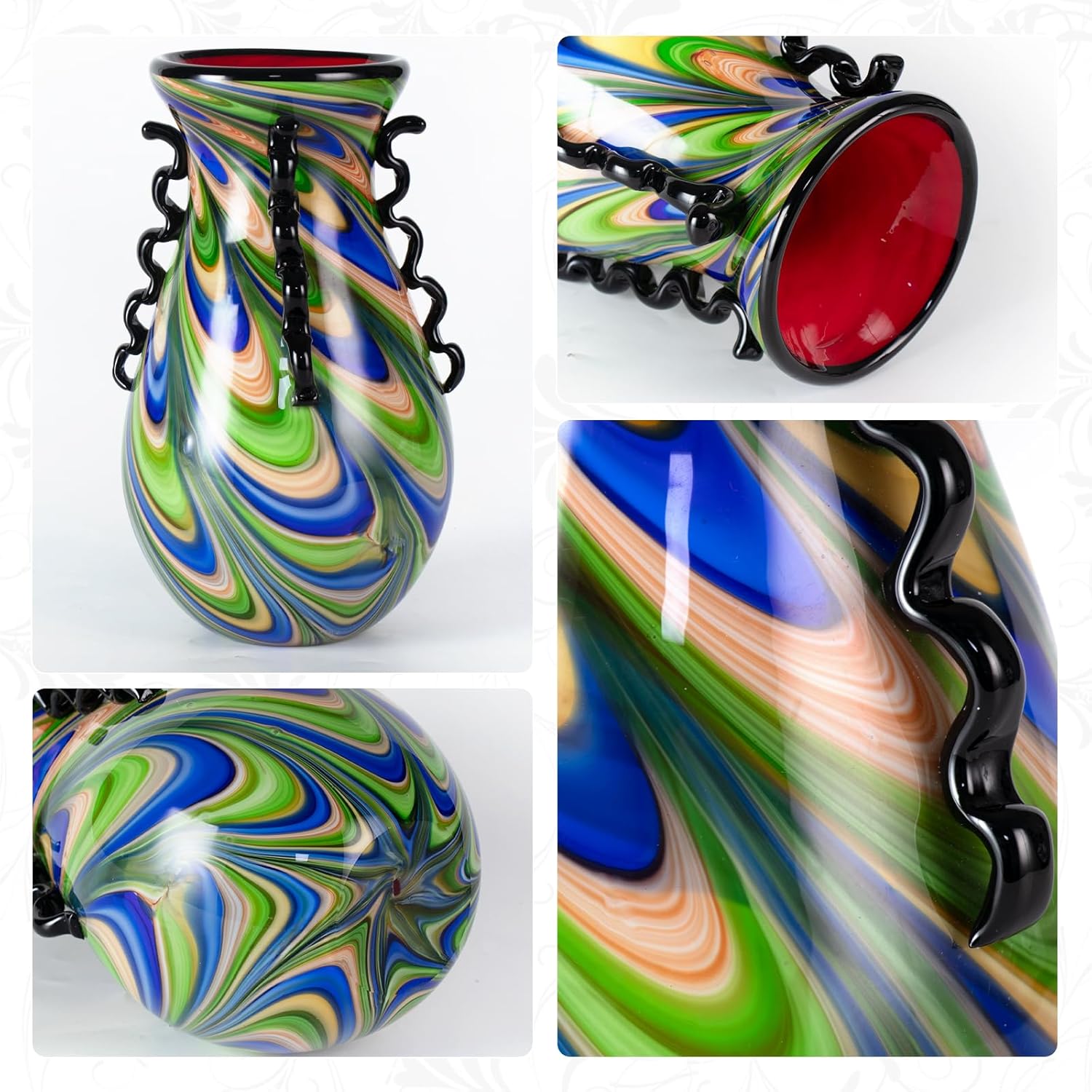 KAMMAK colored glass vase - detail image 3