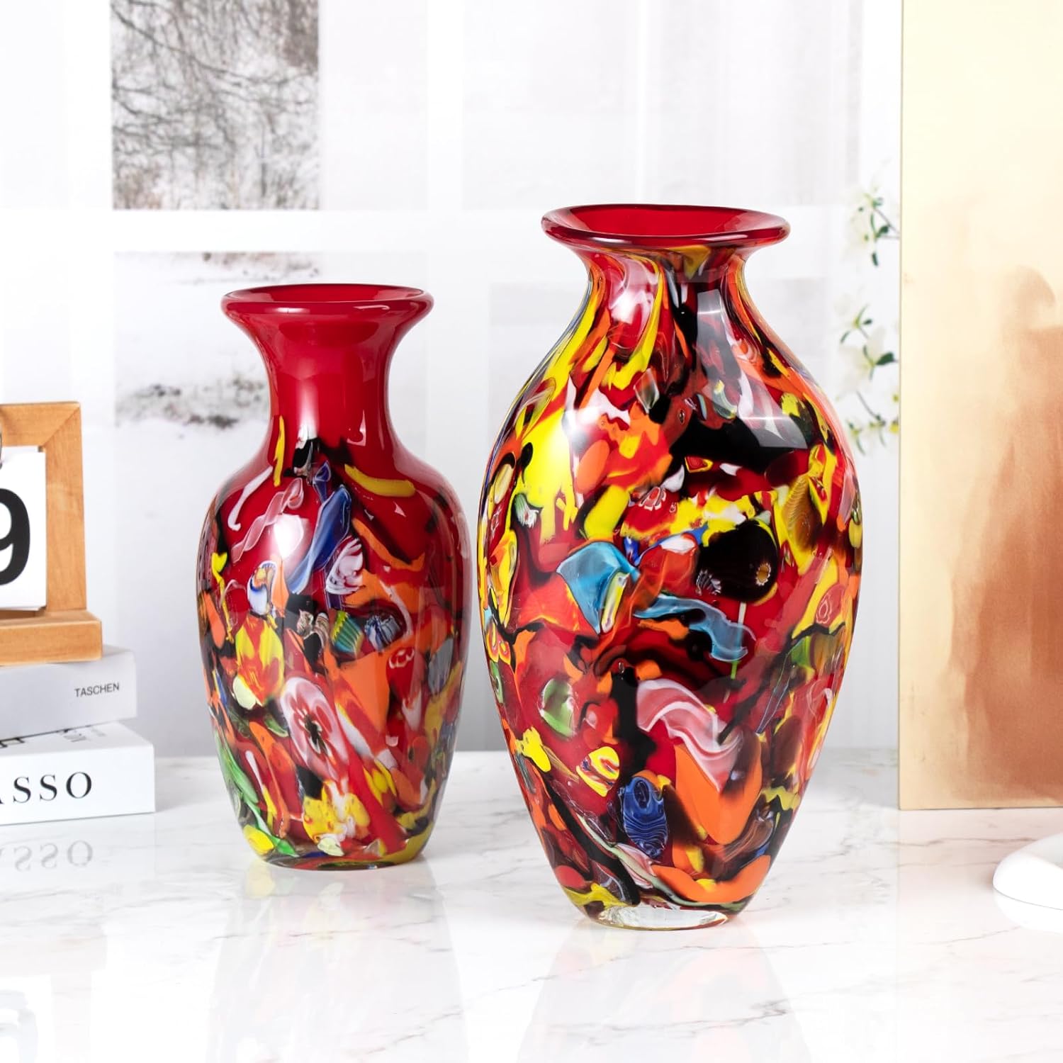 KAMMAK colored glass vase detail image 1