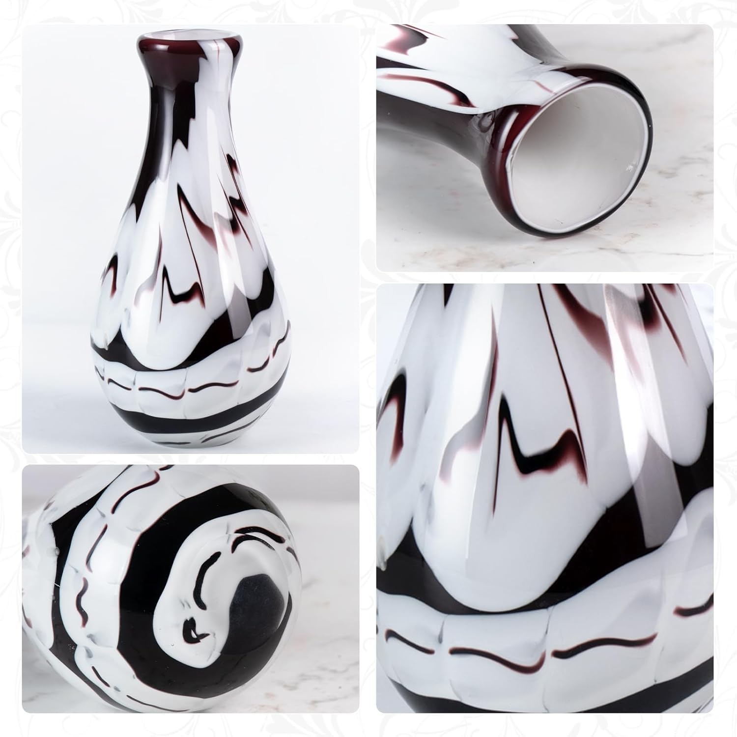 KAMMAK colored glass vase detail image 3