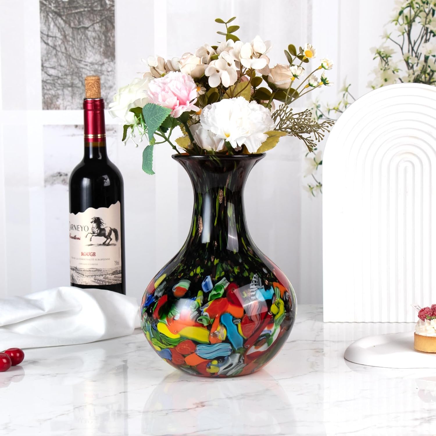 KAMMAK colored glass vase - detail image 3