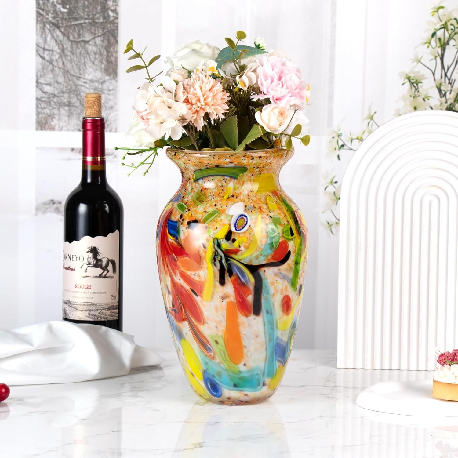 KAMMAK colored glass vase - detail image 2