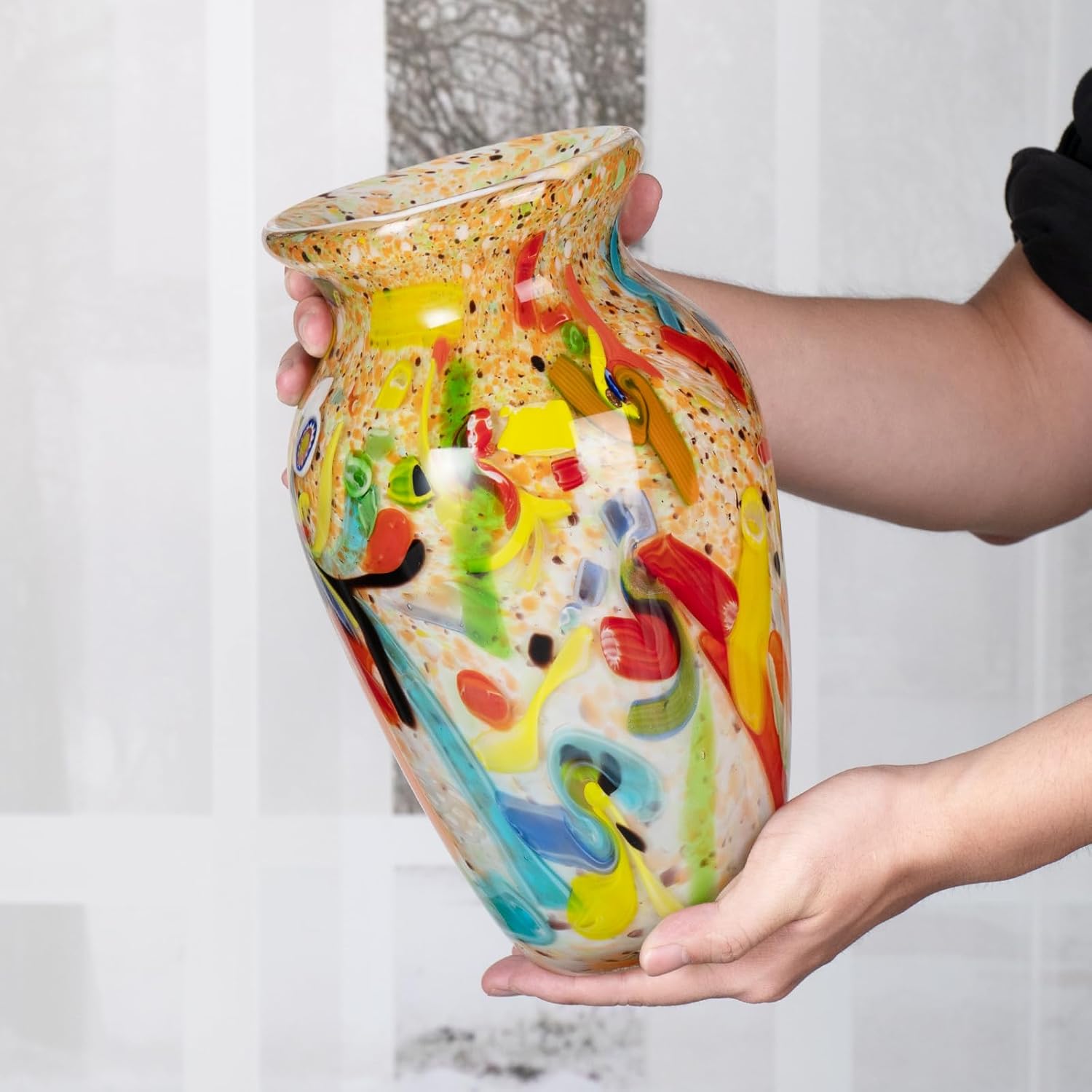 KAMMAK colored glass vase - detail image 4