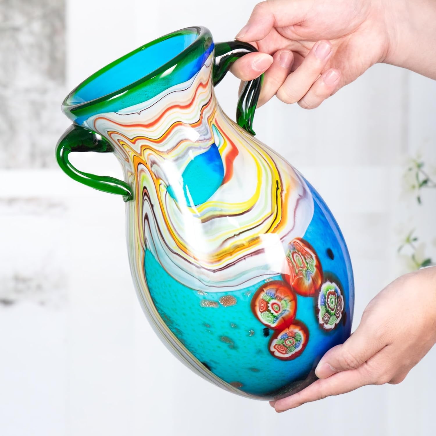 KAMMAK colored glass vase - detail image 4