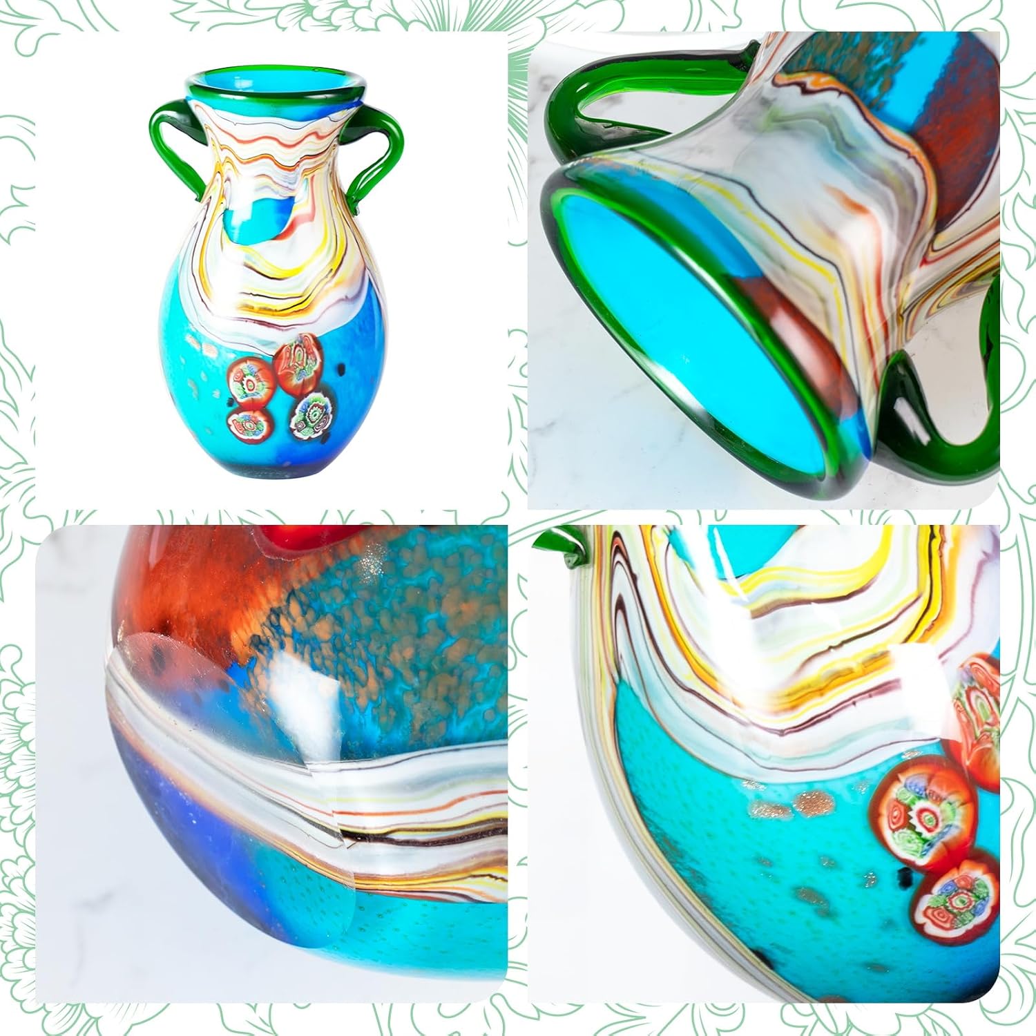 KAMMAK colored glass vase - detail image 3