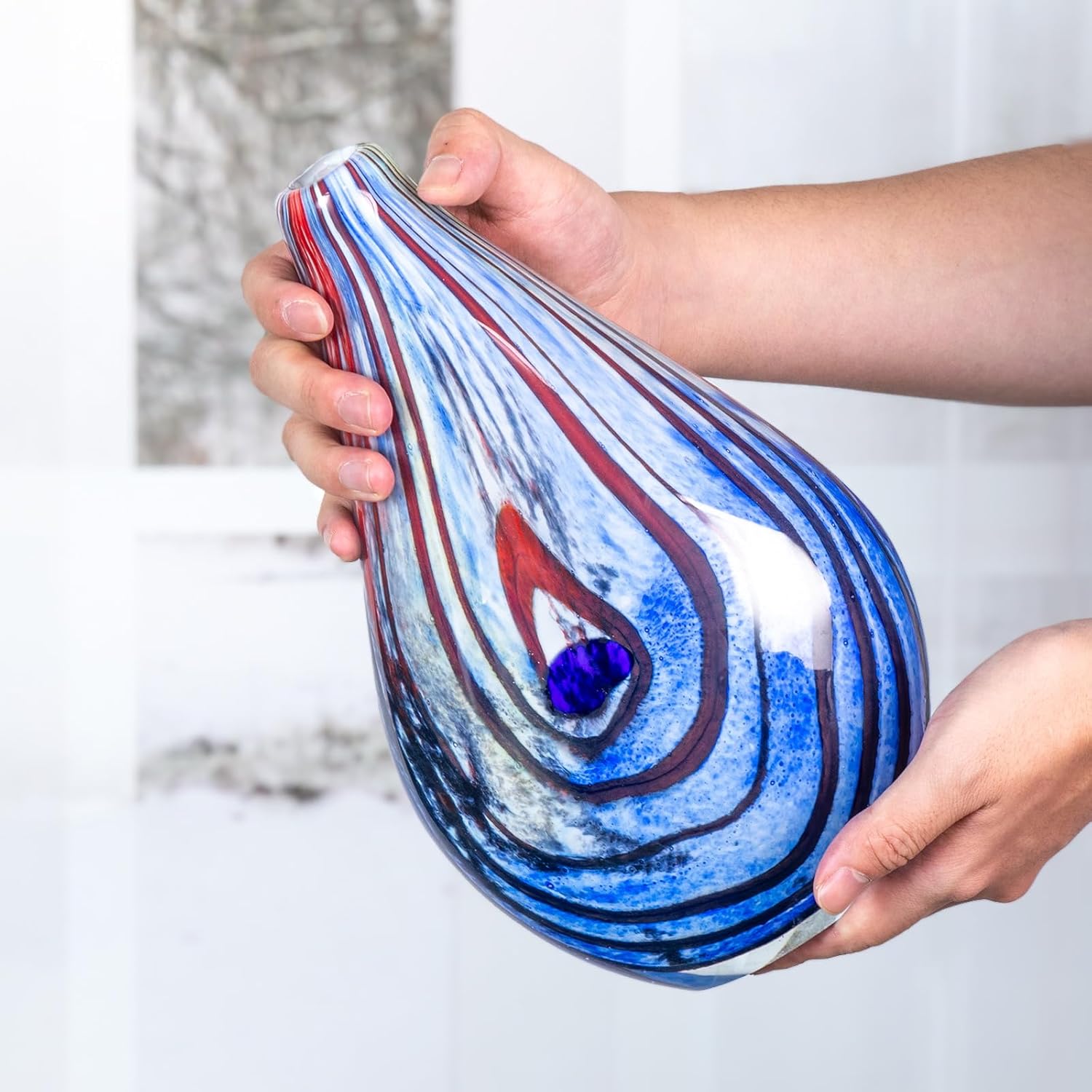 KAMMAK colored glass vase - detail image 4