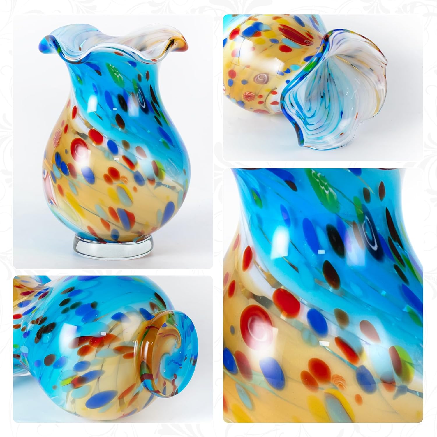 KAMMAK colored glass vase - detail image 3