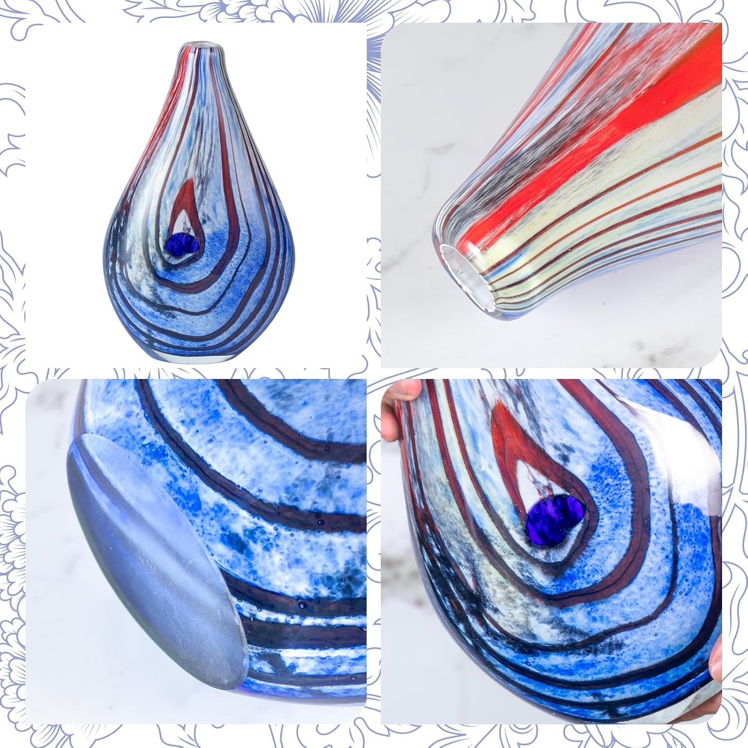 KAMMAK colored glass vase - detail image 3