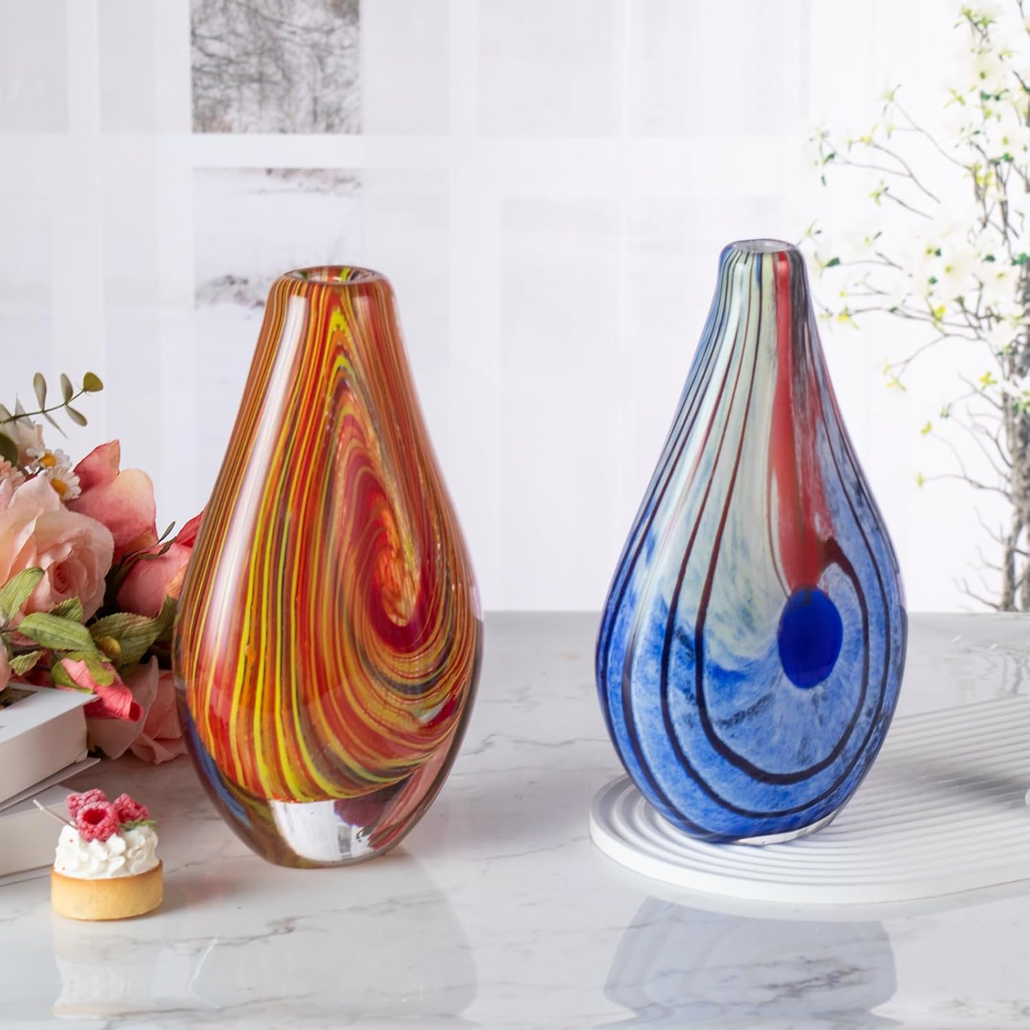 KAMMAK colored glass vase - detail image 1
