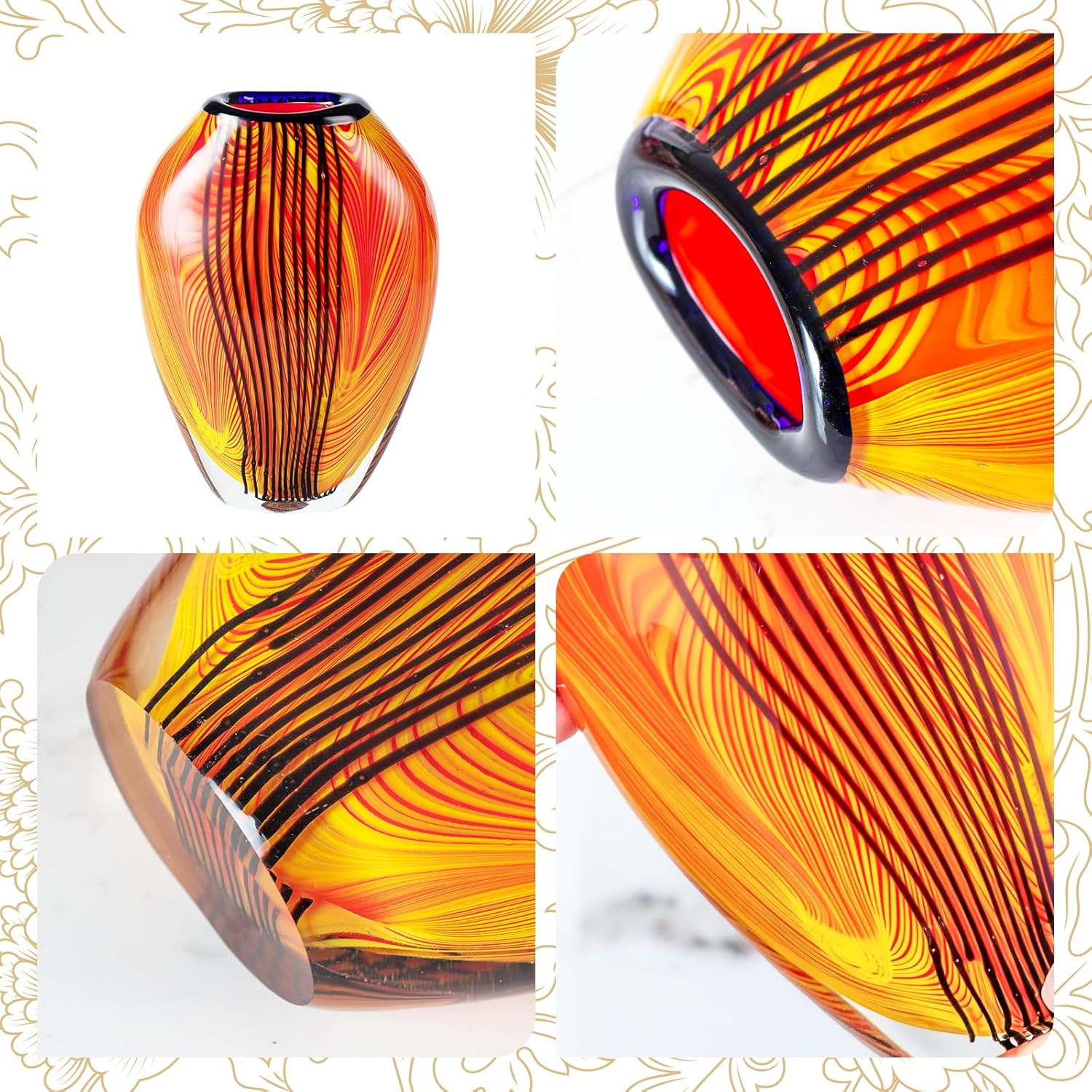 KAMMAK colored glass vase - detail image 3