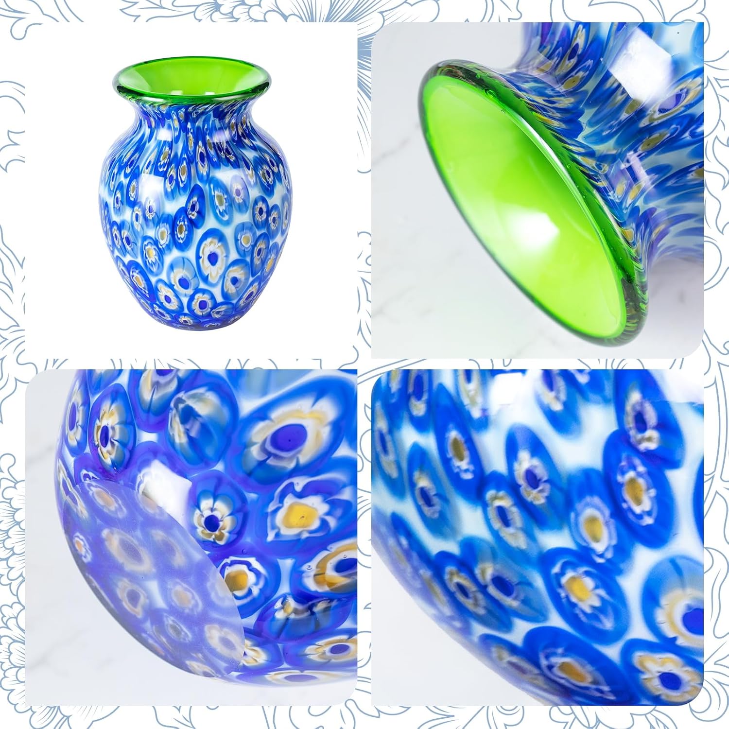 KAMMAK colored glass vase - detail image 3